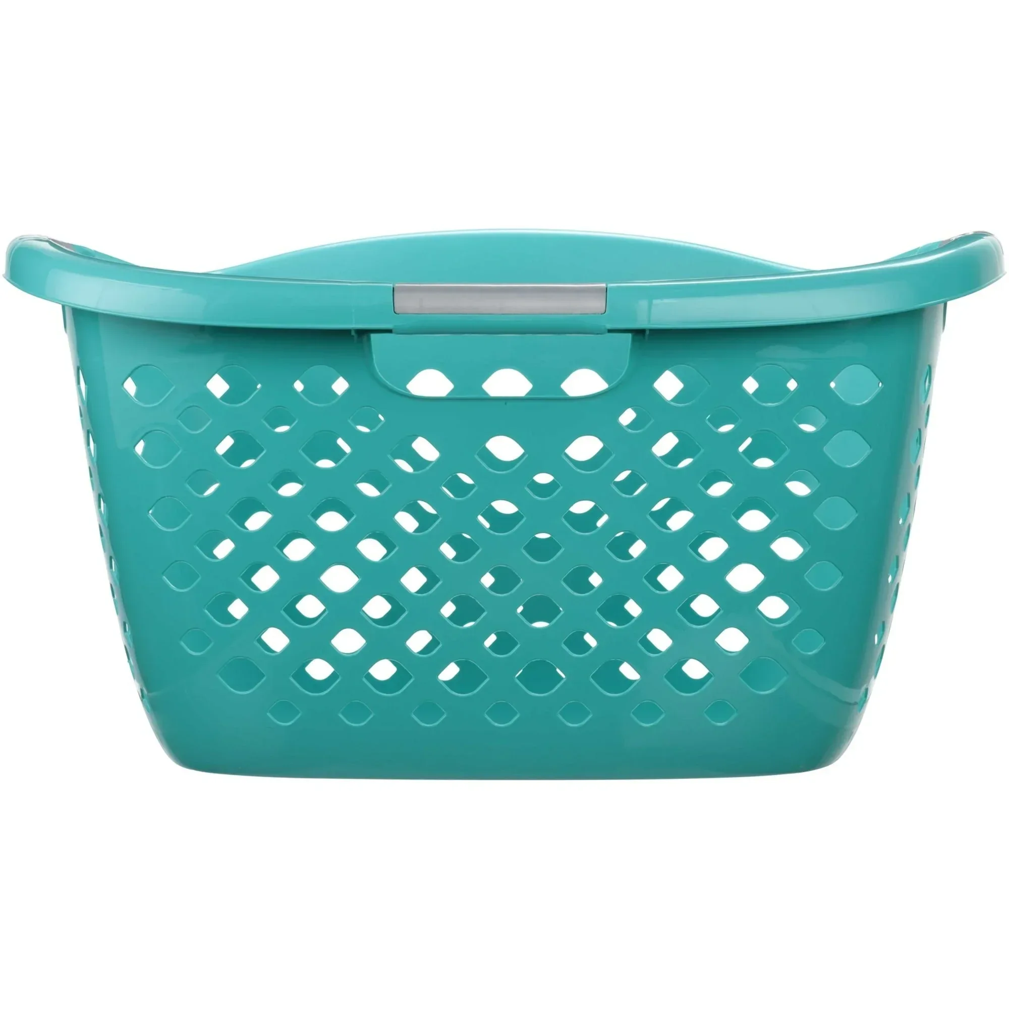 Home Logic 1.8 Bushel Hip Grip Plastic Laundry Basket, Teal, Adult - Image 3