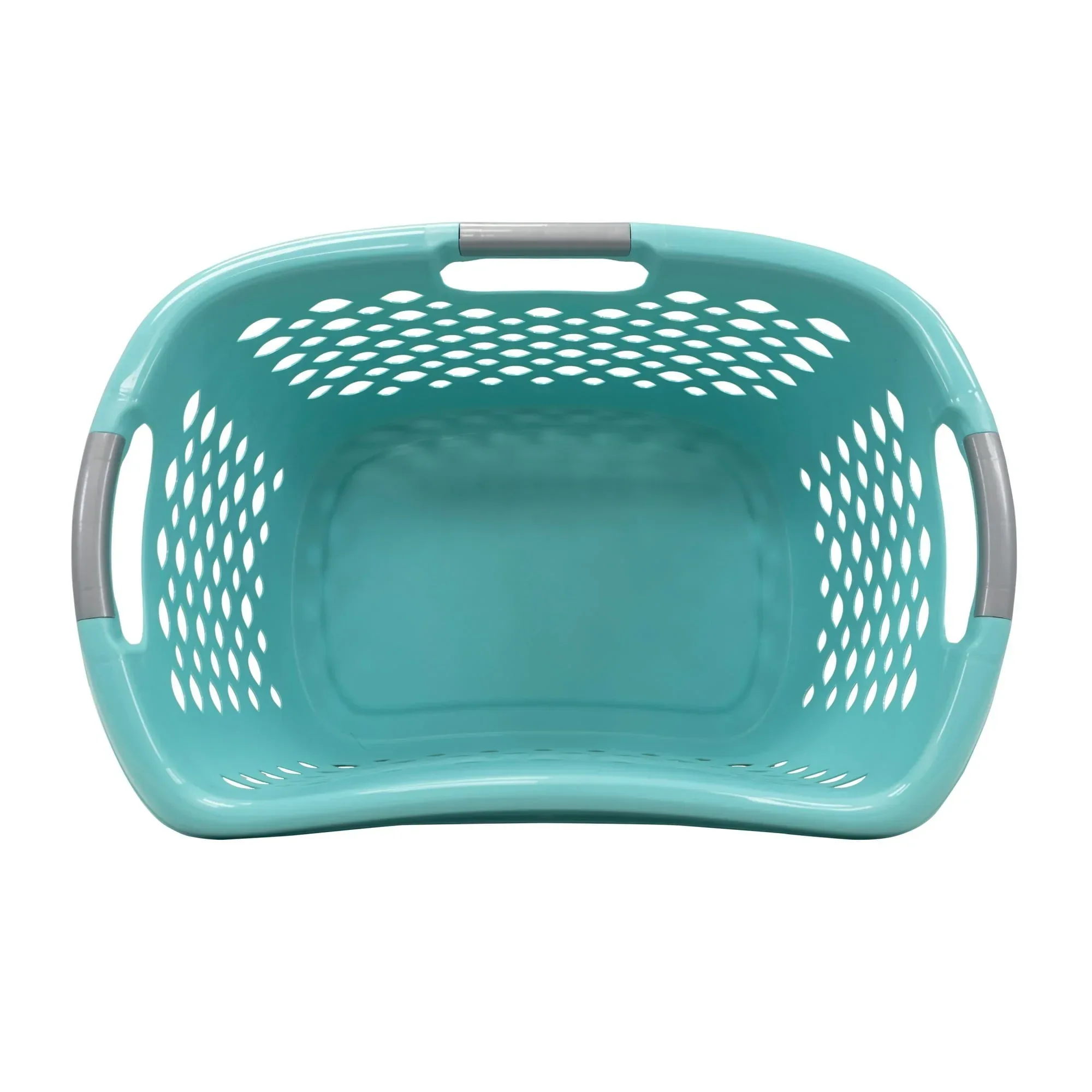 Home Logic 1.8 Bushel Hip Grip Plastic Laundry Basket, Teal, Adult - Image 6