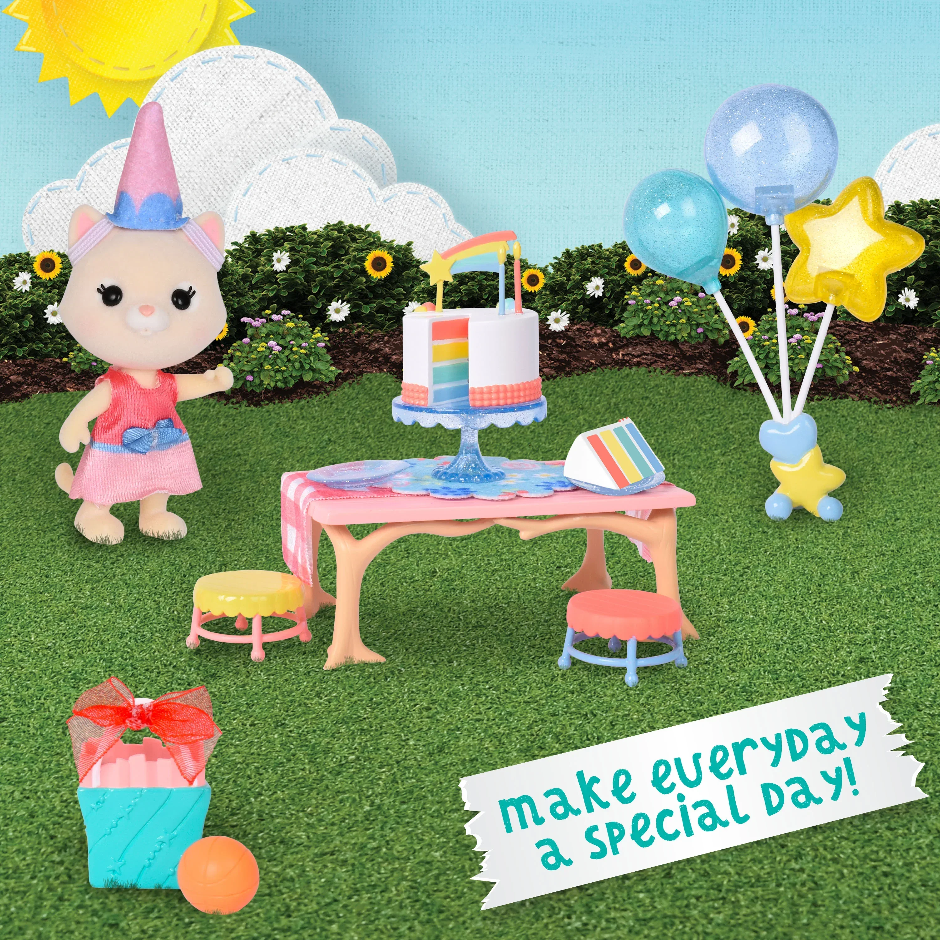 Honey Bee Acres Birthday Wishes Playset – 15 Piece Dollhouse Set – Collectible Doll for Kids Ages 3+ - Image 2