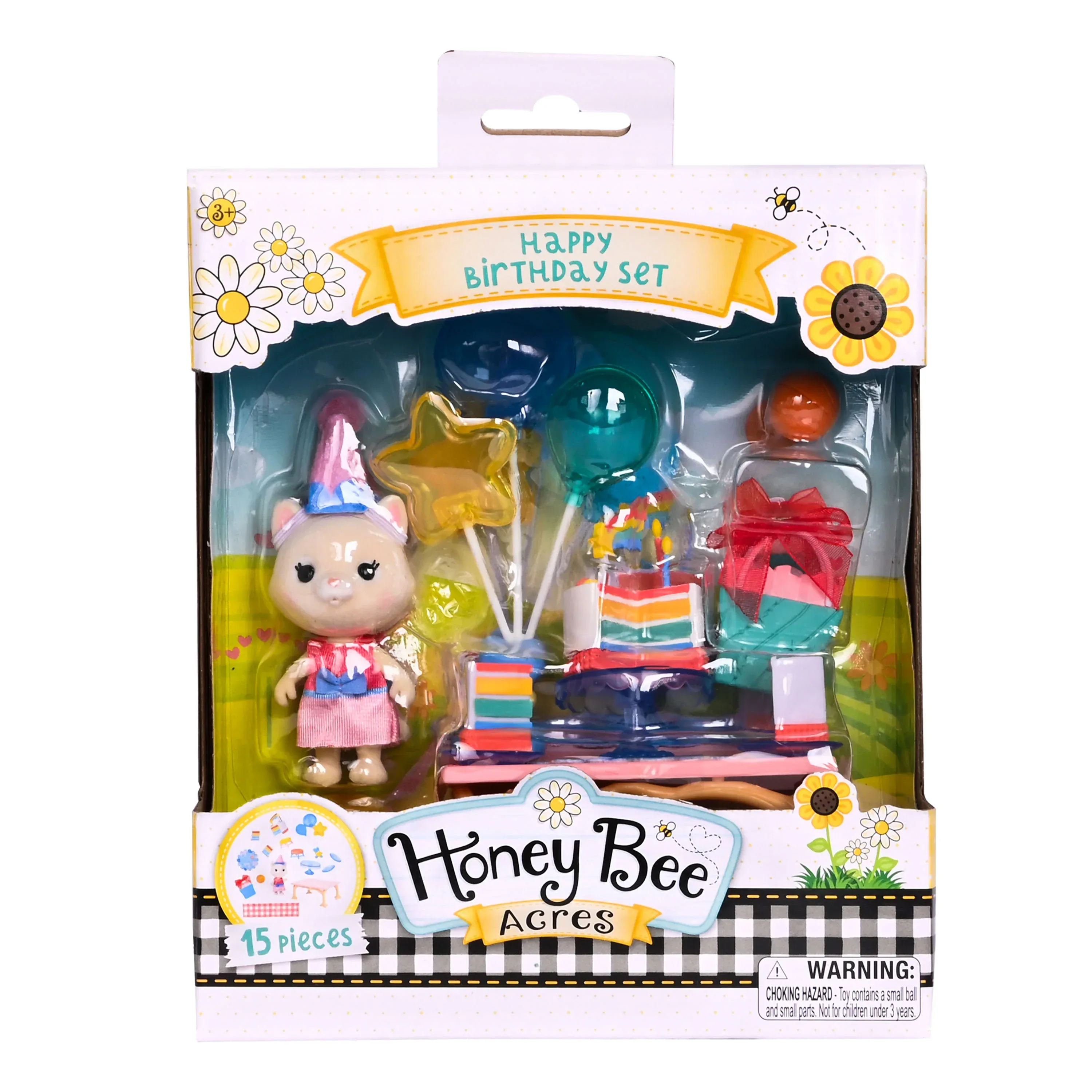 Honey Bee Acres Birthday Wishes Playset – 15 Piece Dollhouse Set – Collectible Doll for Kids Ages 3+ - Image 6