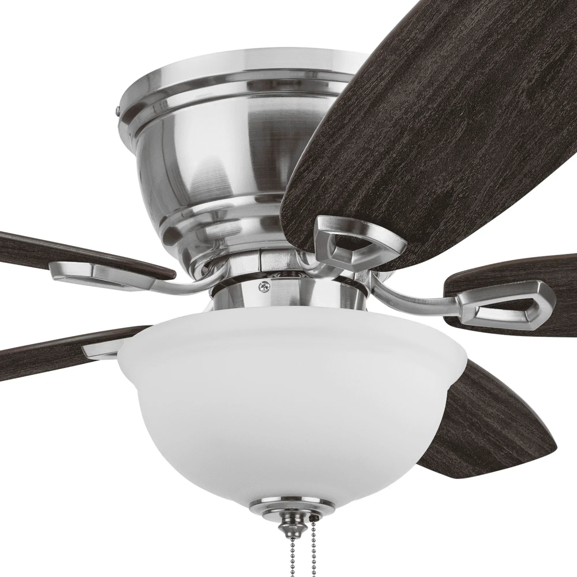 Honeywell Rockford 52" Traditional Satin Nickel Indoor Ceiling Fan with Light, Pull Chains & Reversible Motor - Image 8