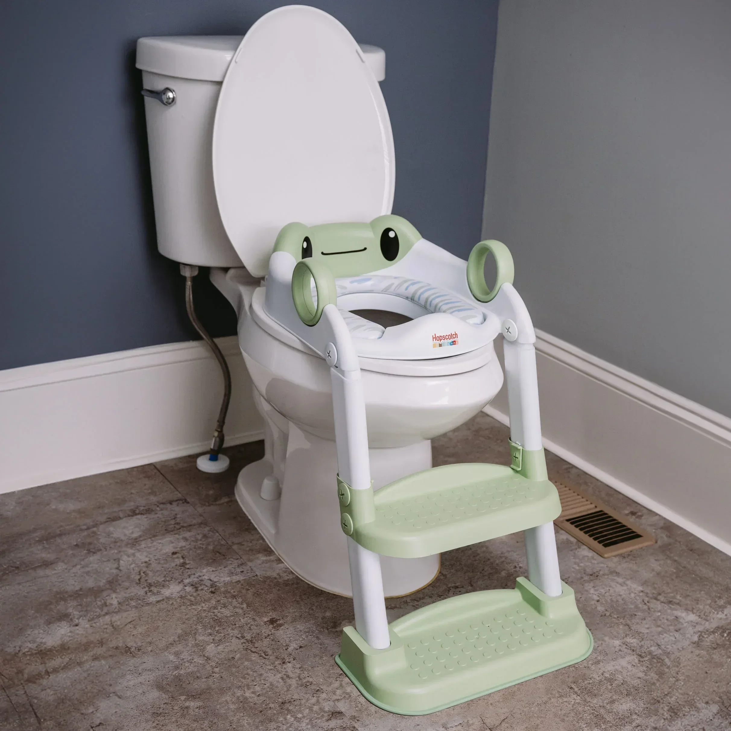 Hopscotch Lane Frog Character Step up Potty - Toddler Toilet Seat with Ladder, Children 12+ Months - Image 2