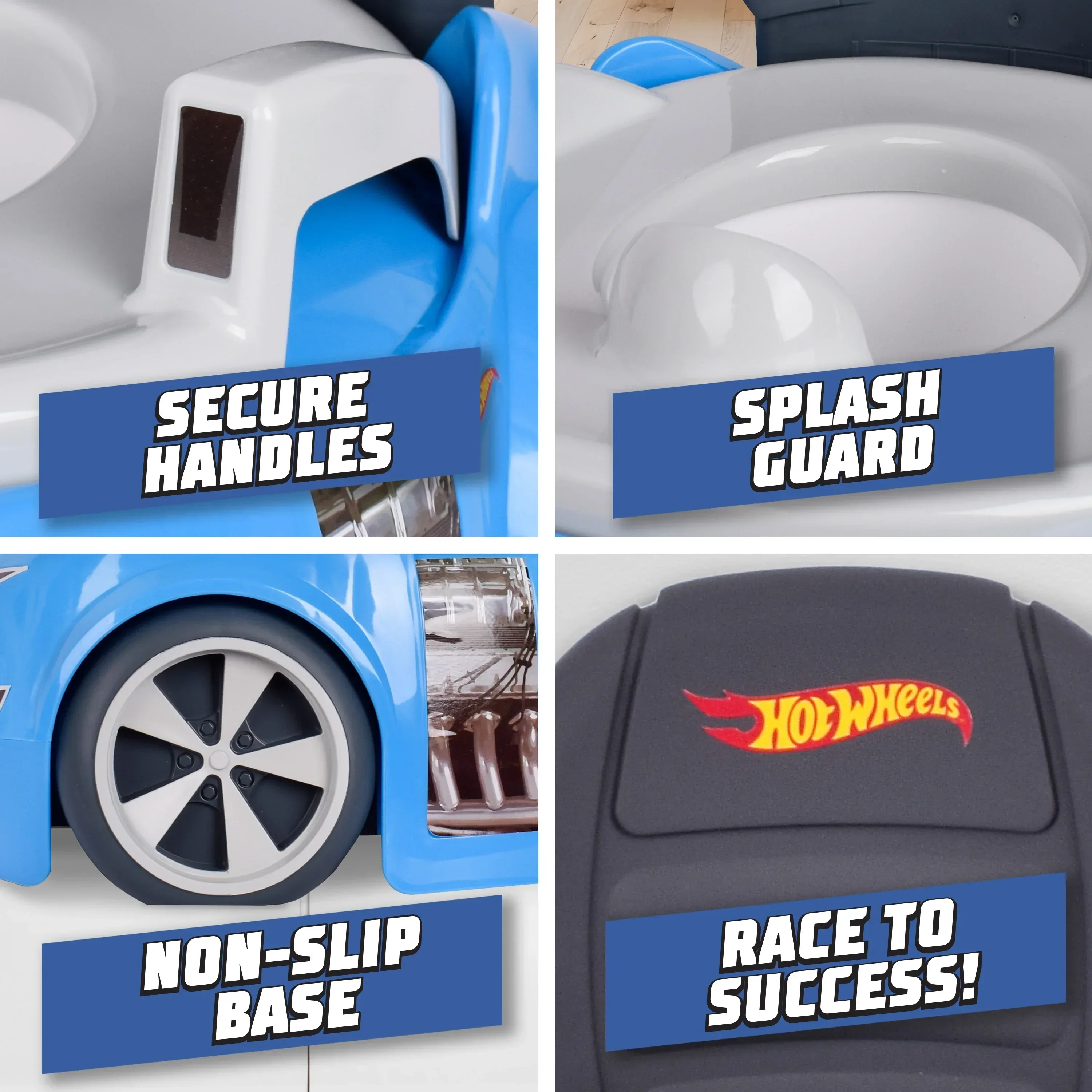 Hot Wheels Blue Race Car Potty Training Toilet, Includes Detachable Seat, Toddlers Ages 12+ Months - Image 6