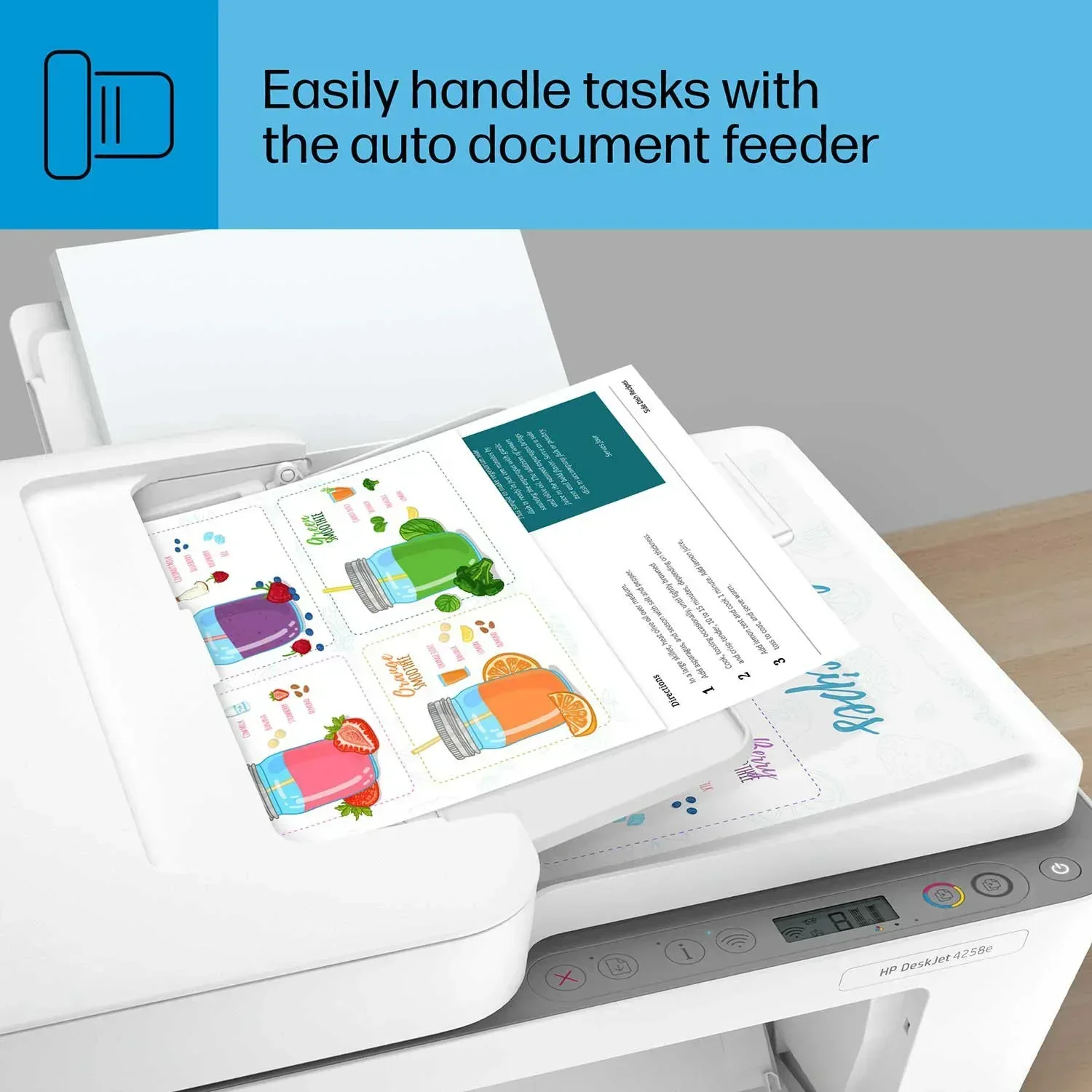 HP DeskJet 4258e Wireless All-in-One Inkjet Printer, 6 Months Instant Ink with HP+ - Image 2