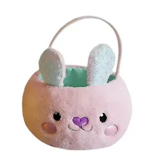 Hugfun Figural Plush 14" Easter Basket with Stuffed Animal - Image 3