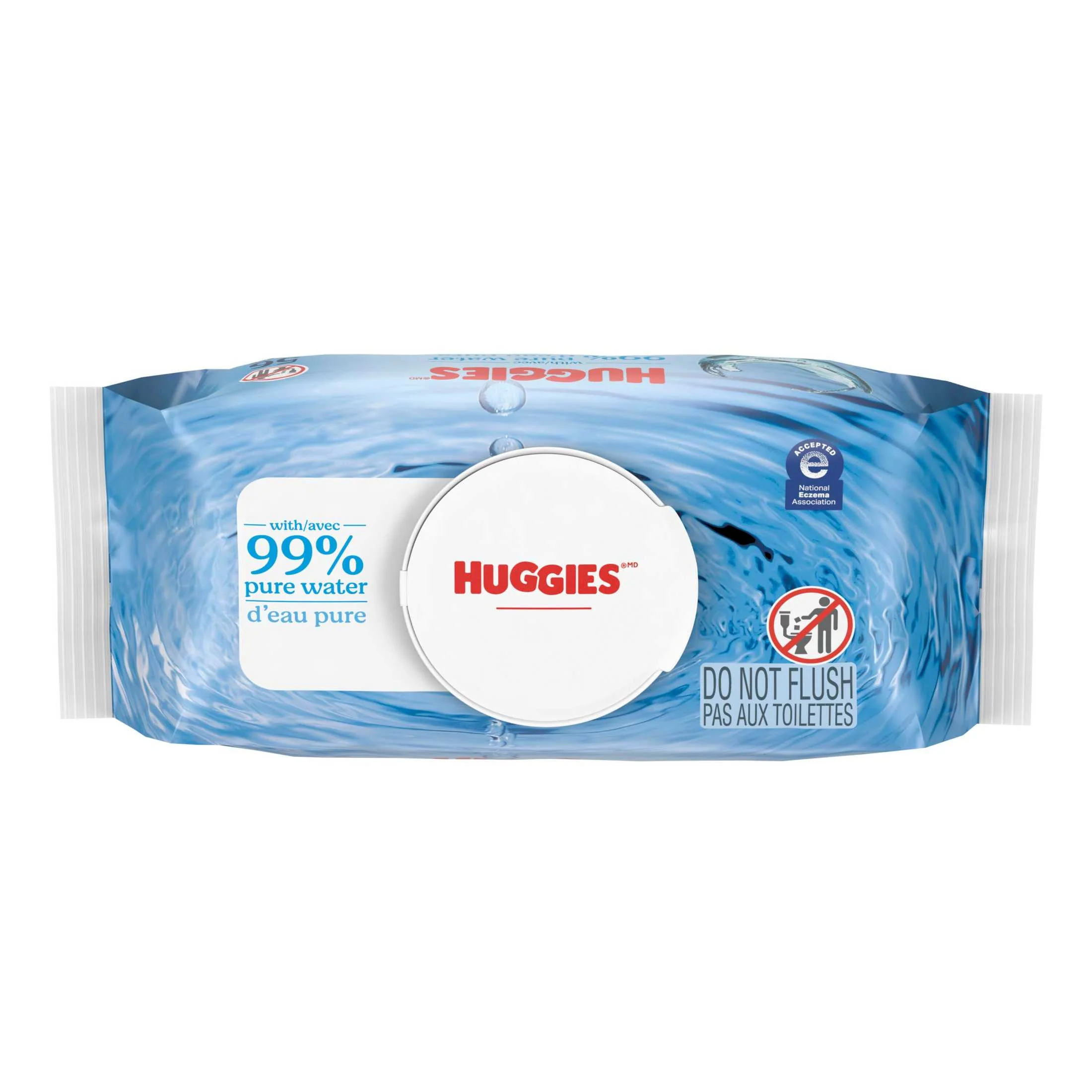 Huggies 99% Pure Water Unscented Wipes, 1 Flip-Top Packs, 56 Total Count - Image 6