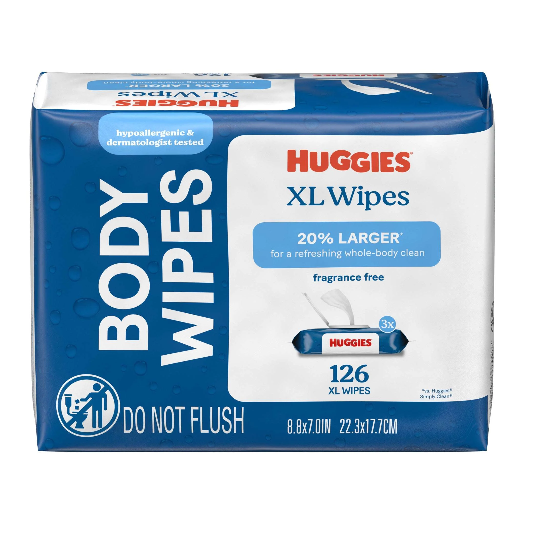 Huggies Extra Large Unscented Wipes, 3 Flip-Top Packs, 126 Count - Image 10
