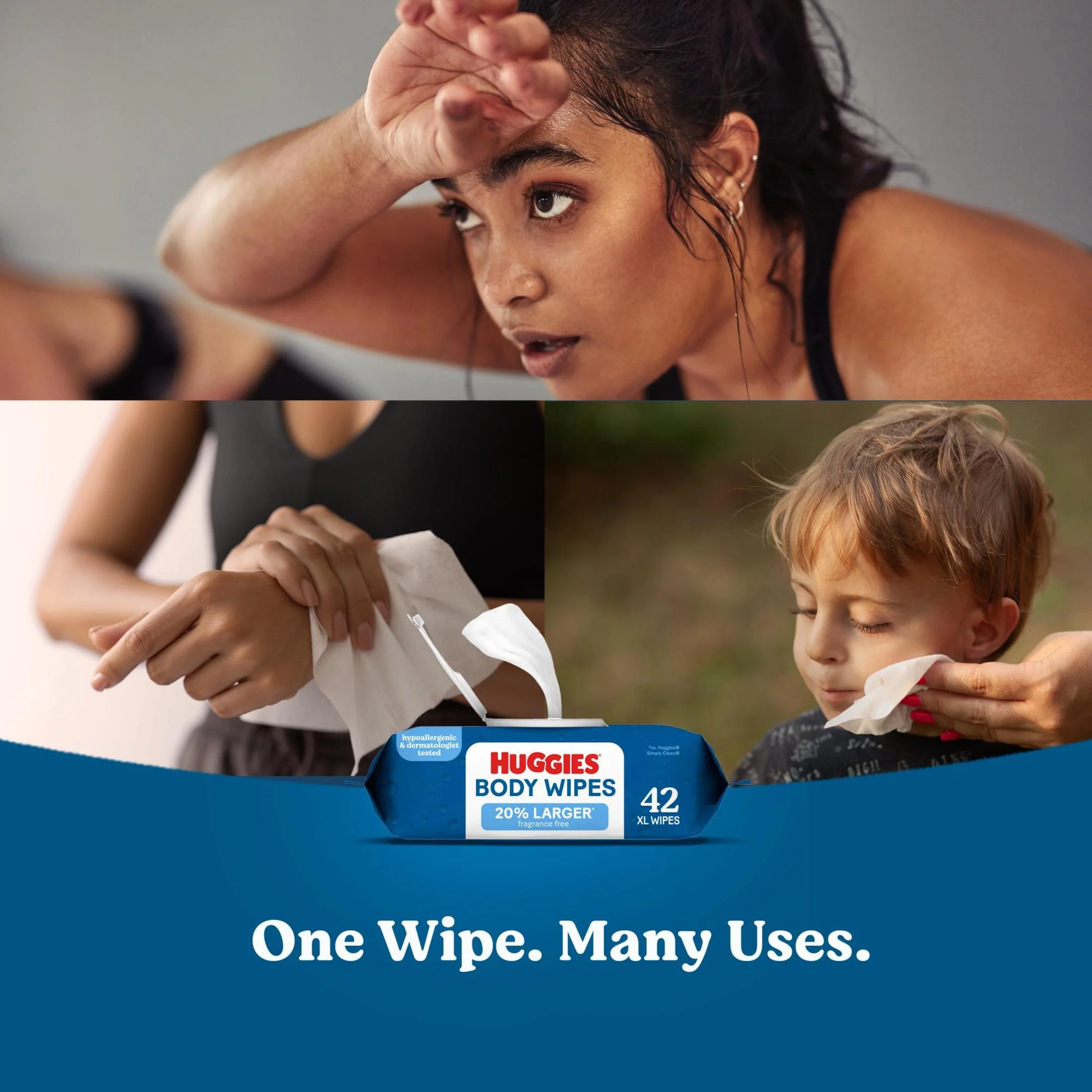 Huggies Extra Large Unscented Wipes, 3 Flip-Top Packs, 126 Count - Image 3