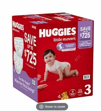 Huggies Little Movers Baby Diapers - Image 3