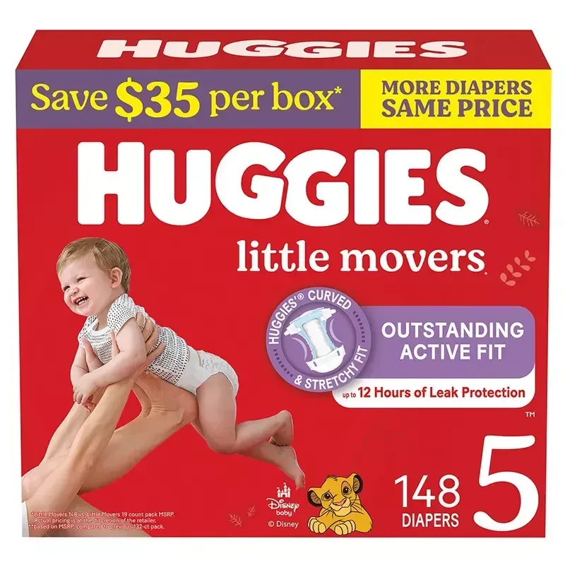 Huggies Little Movers Diapers (Select Size) - Image 10