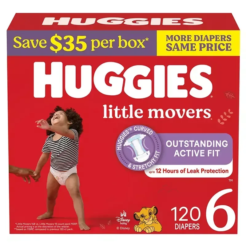 Huggies Little Movers Diapers (Select Size) - Image 11