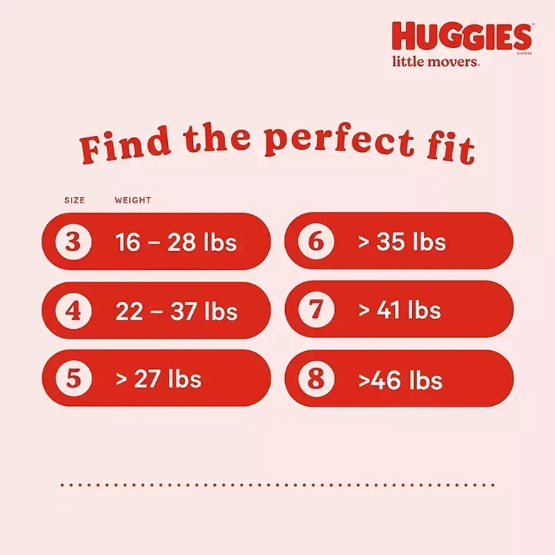 Huggies Little Movers Diapers (Select Size) - Image 7