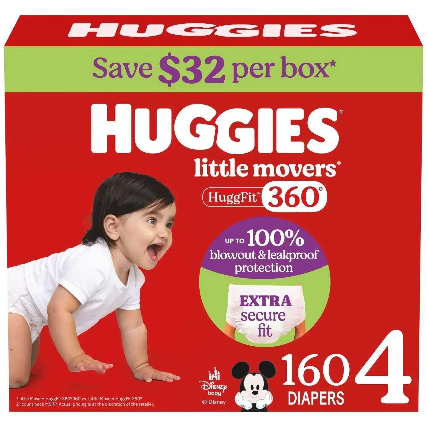Huggies Little Movers HuggFit 360° Diapers, Sizes 3-7 - Image 2
