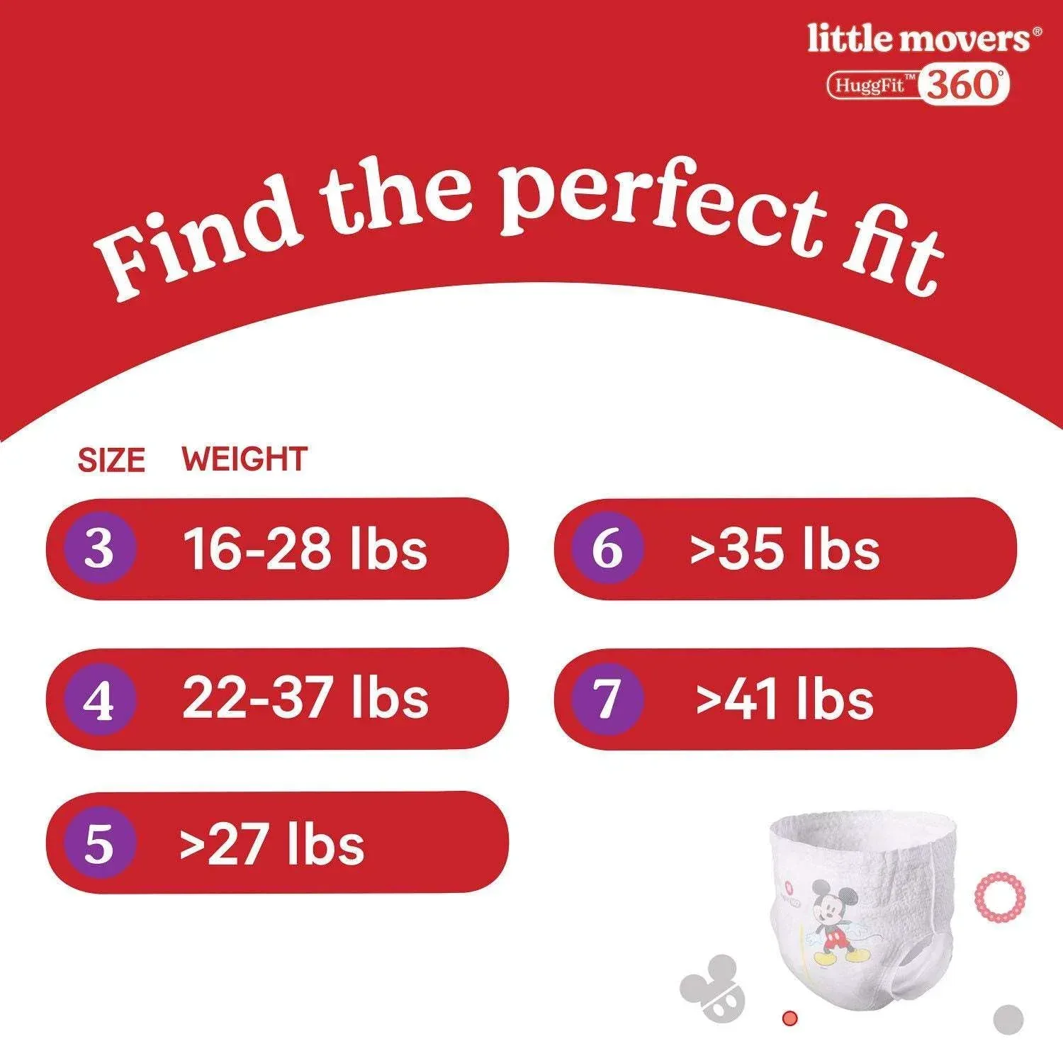 Huggies Little Movers HuggFit 360° Diapers, Sizes 3-7 - Image 8