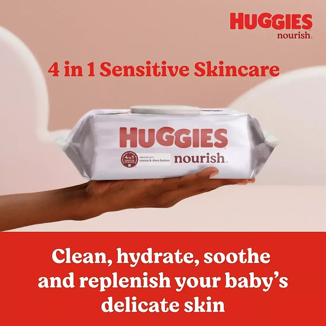 Huggies Nourish Scented Push Button Pack Baby Wipes, 10 pk. - Image 3