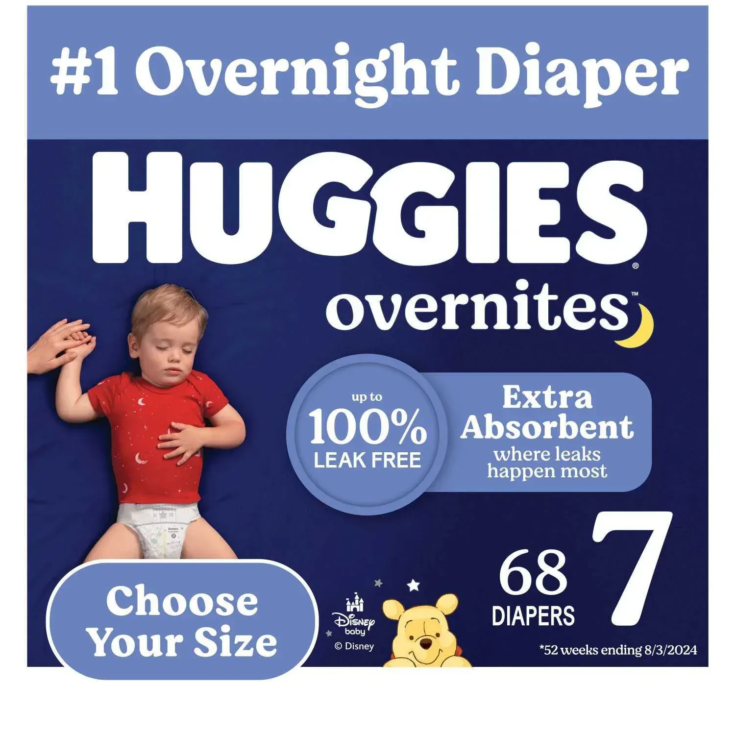 Huggies Overnites Nighttime Baby Diapers, Sizes 3-7 - Image 5