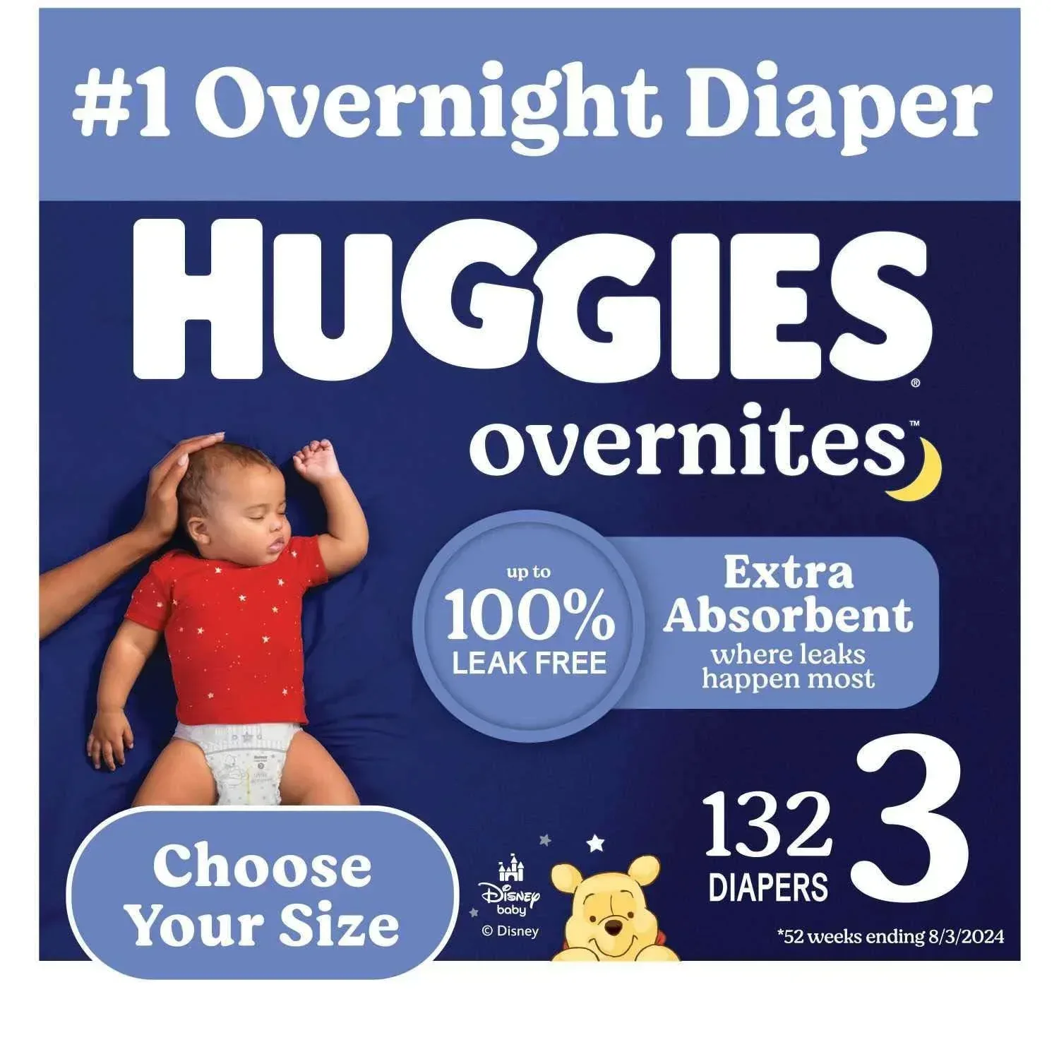 Huggies Overnites Nighttime Baby Diapers, Sizes 3-7 - Image 6
