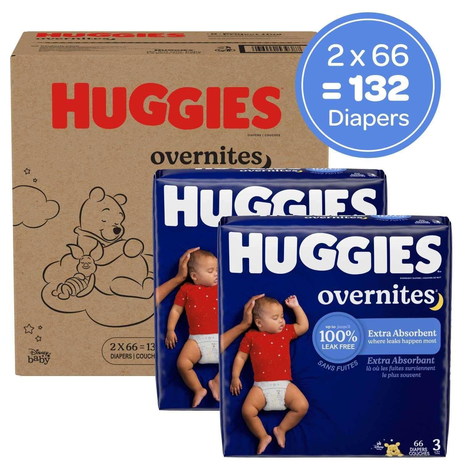 Huggies Overnites Nighttime Baby Diapers, Sizes 3-7 - Image 7