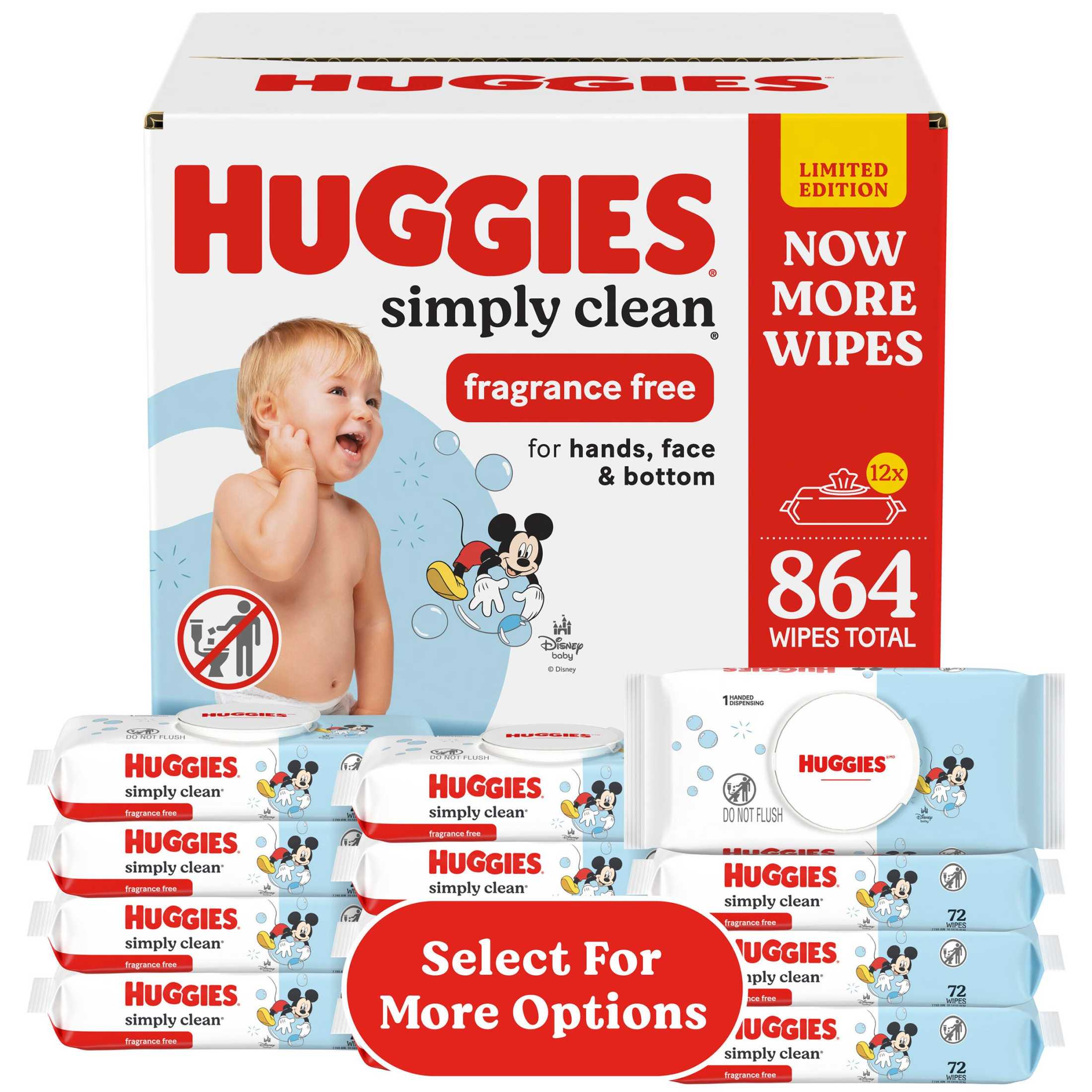 Huggies Simply Clean Unscented Baby Wipes, 1 Pack, 64 Total Count (Select for More) - Image 12