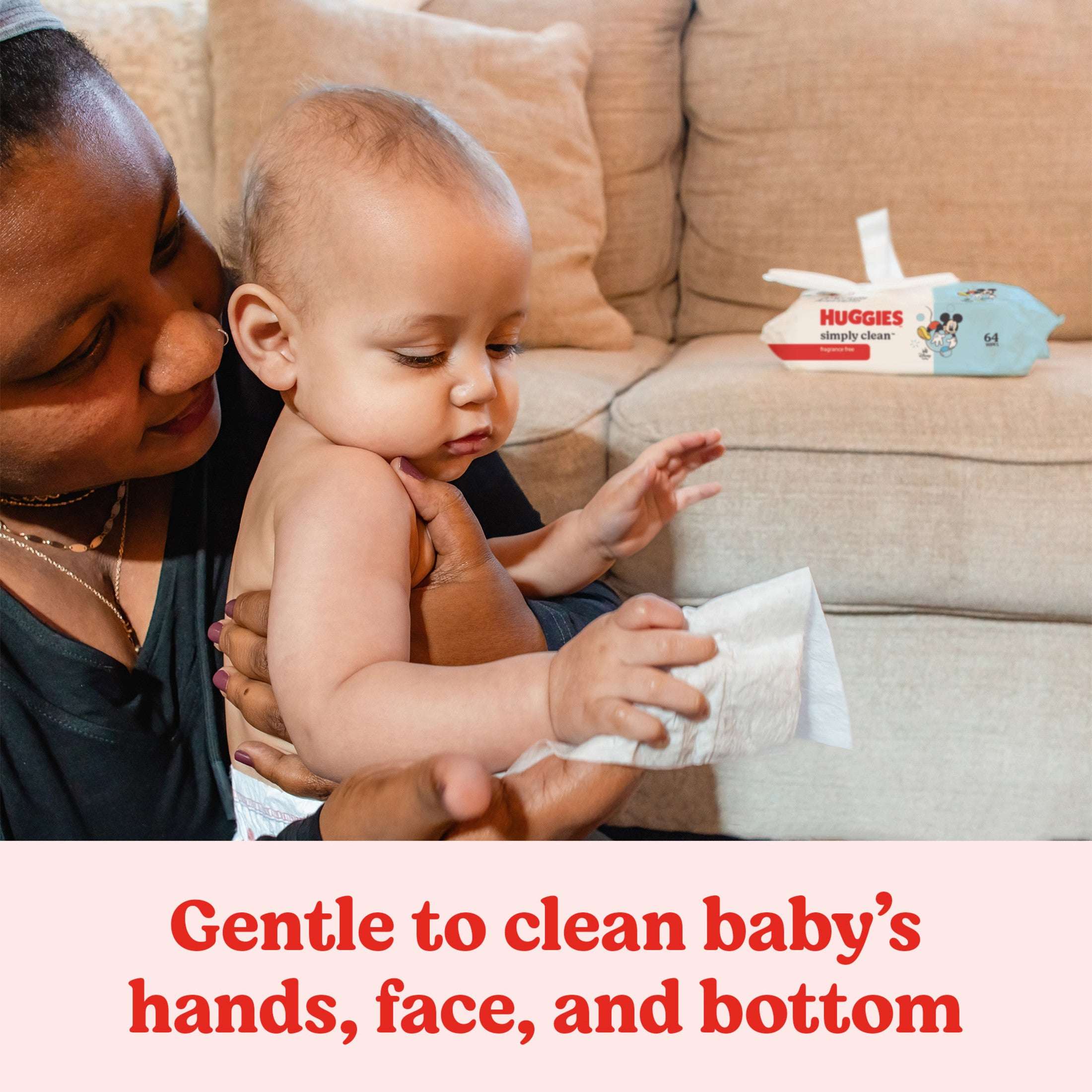 Huggies Simply Clean Unscented Baby Wipes, 1 Pack, 64 Total Count (Select for More) - Image 7