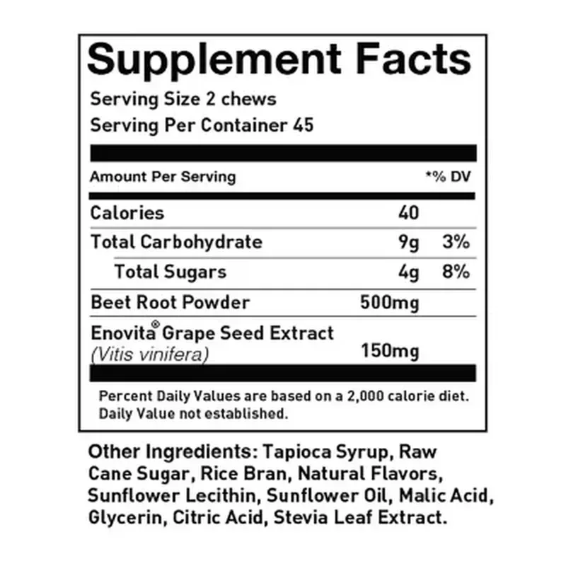 Humann SuperBeets Heart Chews, Pomegranate Berry Flavor, 90 Count - Image 2