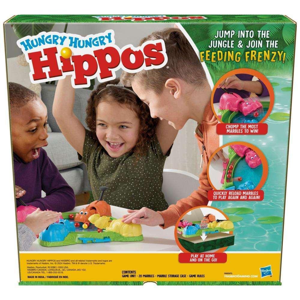 Hungry Hungry Hippos Board Game for Preschoolers, Ages 4 and up, For 2 to 4 Players, Holiday Gifts for Kids - Image 10