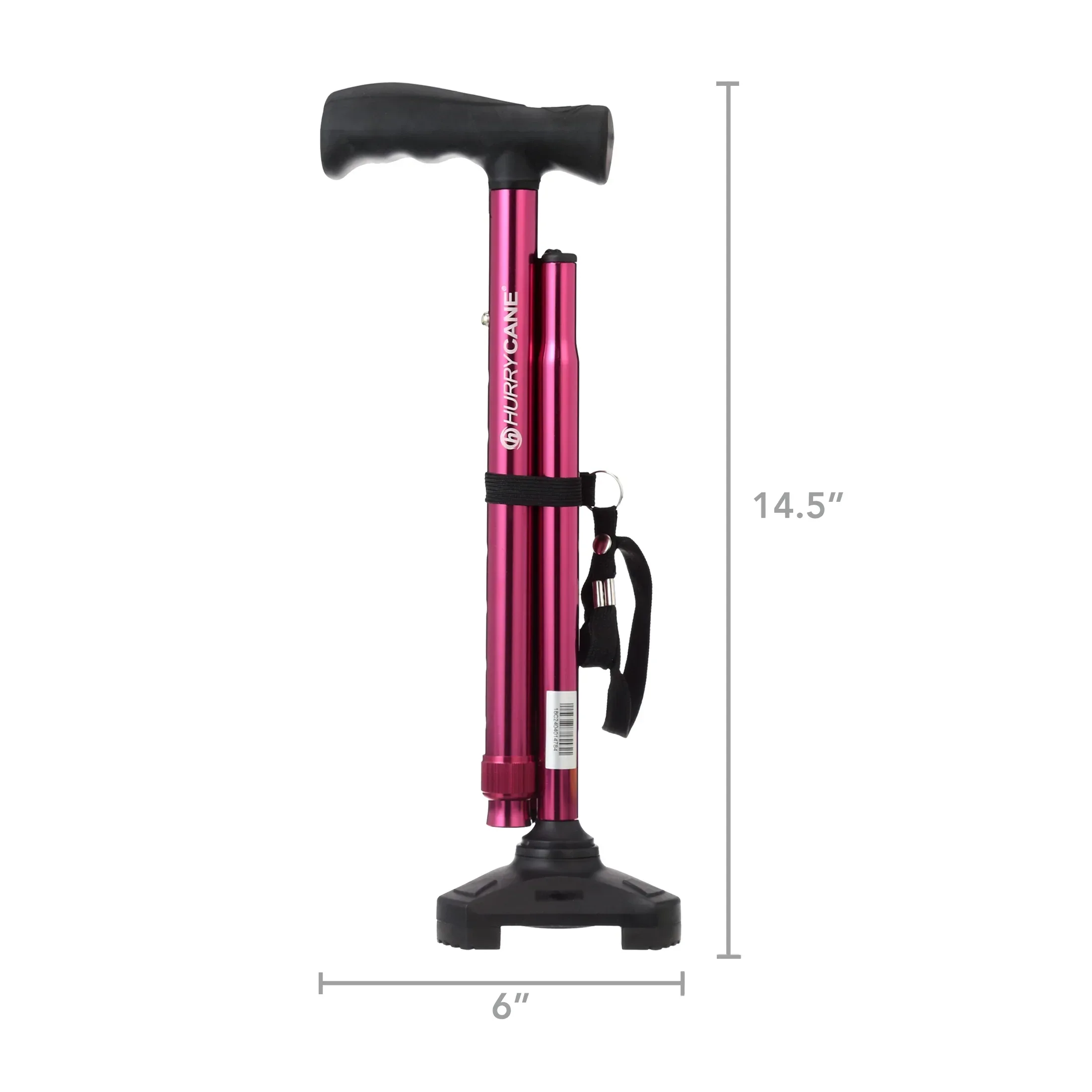 HurryCane Freedom Edition Folding Cane with T Handle, Red - Image 7