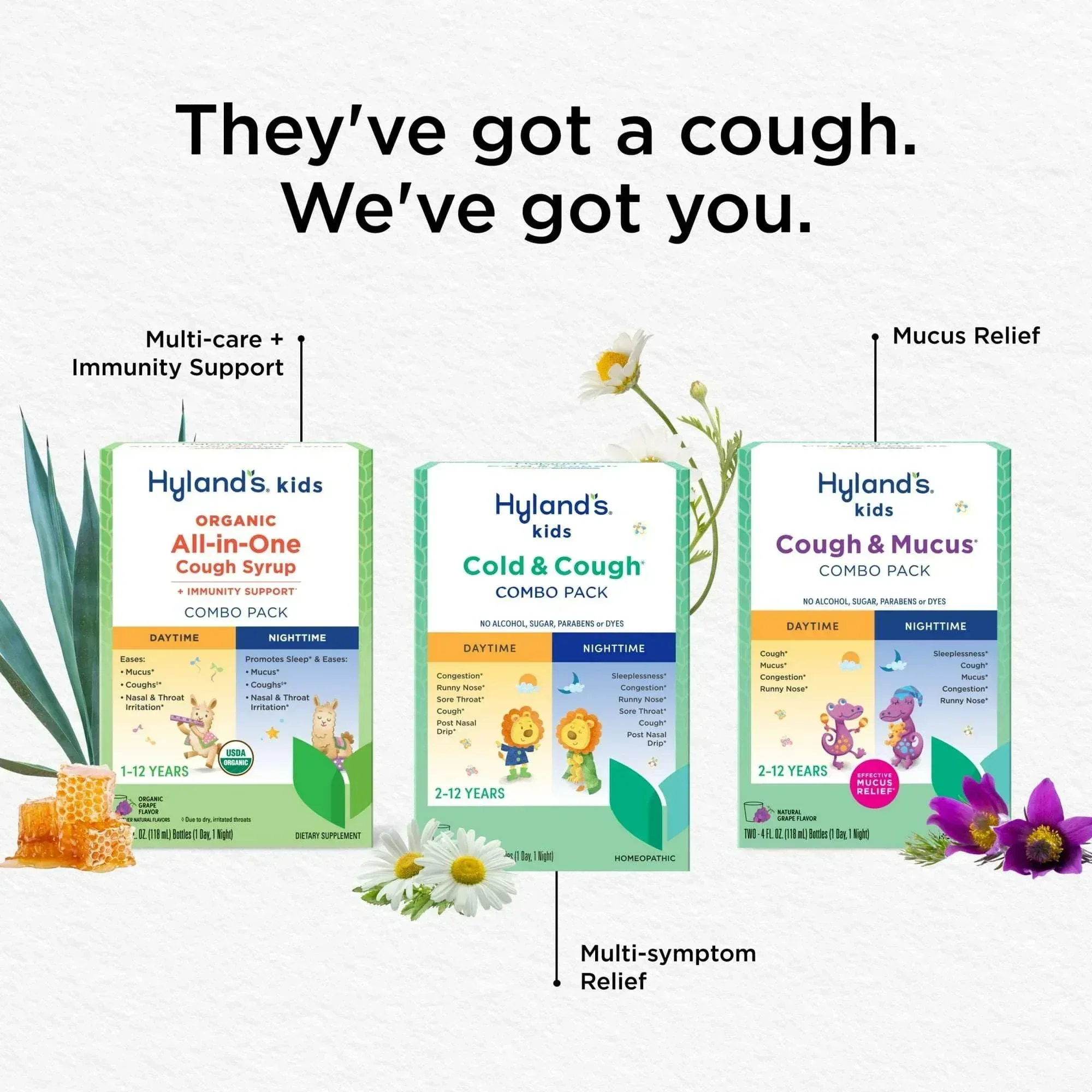 Hyland's Kids Organic All-in-One Cough Syrup, Daytime, Ages 1–12, 4 fl oz - Image 2