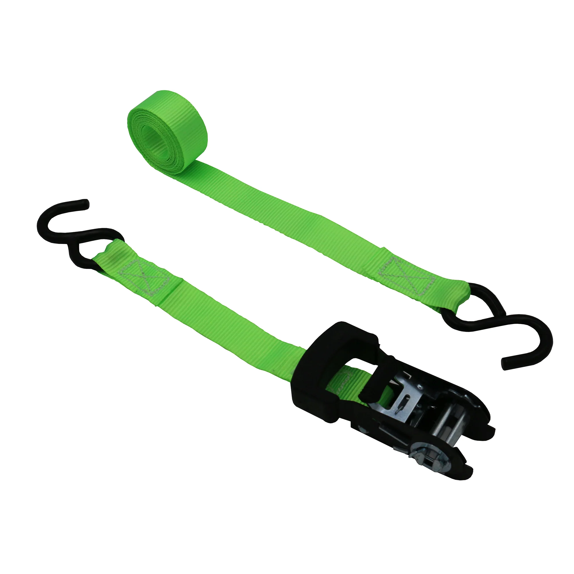 Hyper Tough 1 inch by 10 feet 500 lbs. S-Hook Ratchet Tie Down 4 Pack - Image 2