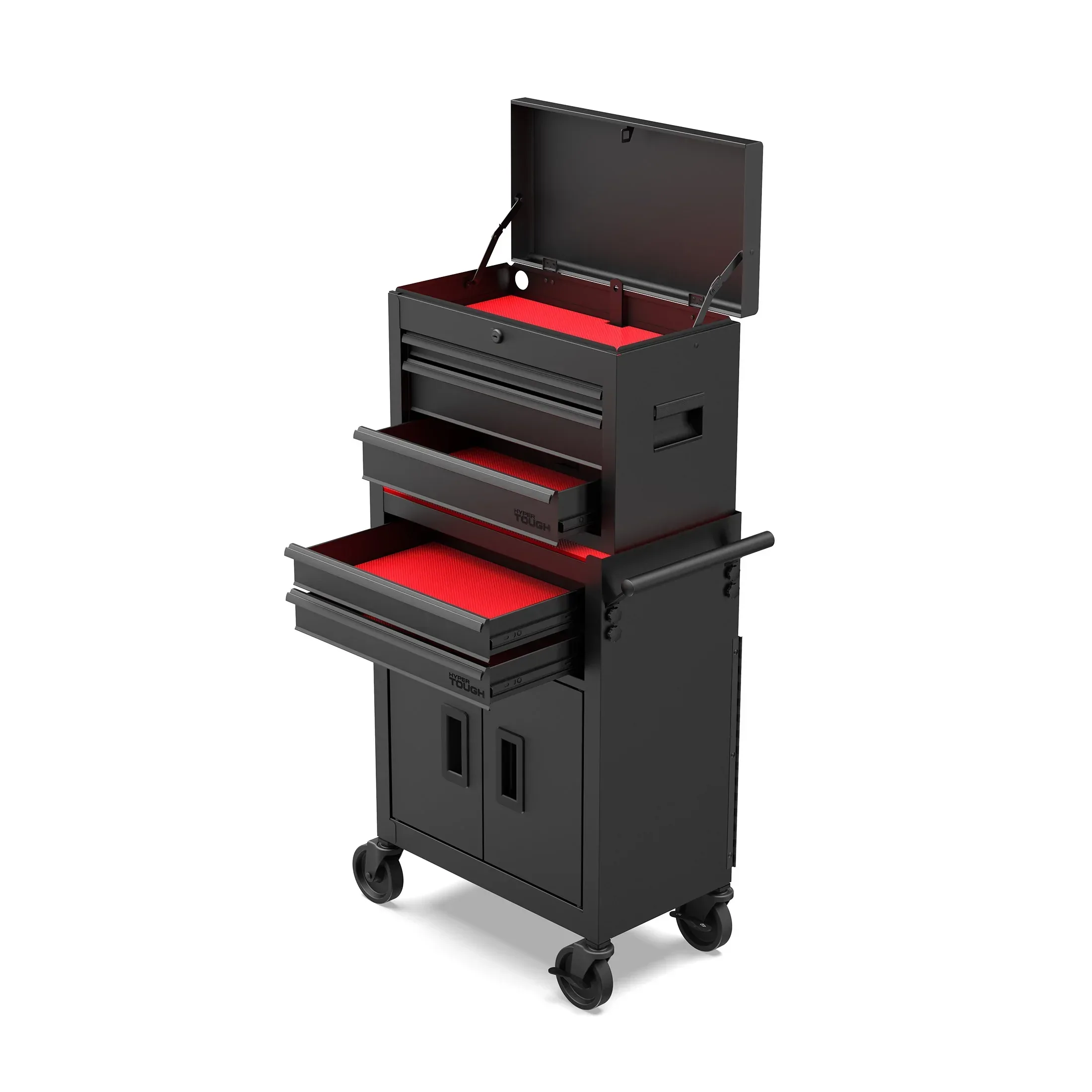 Hyper Tough 20-Inch 5-Drawer Steel Tool Chest with Ball-Bearing Slides, 300 lb Capacity, Black - Image 5
