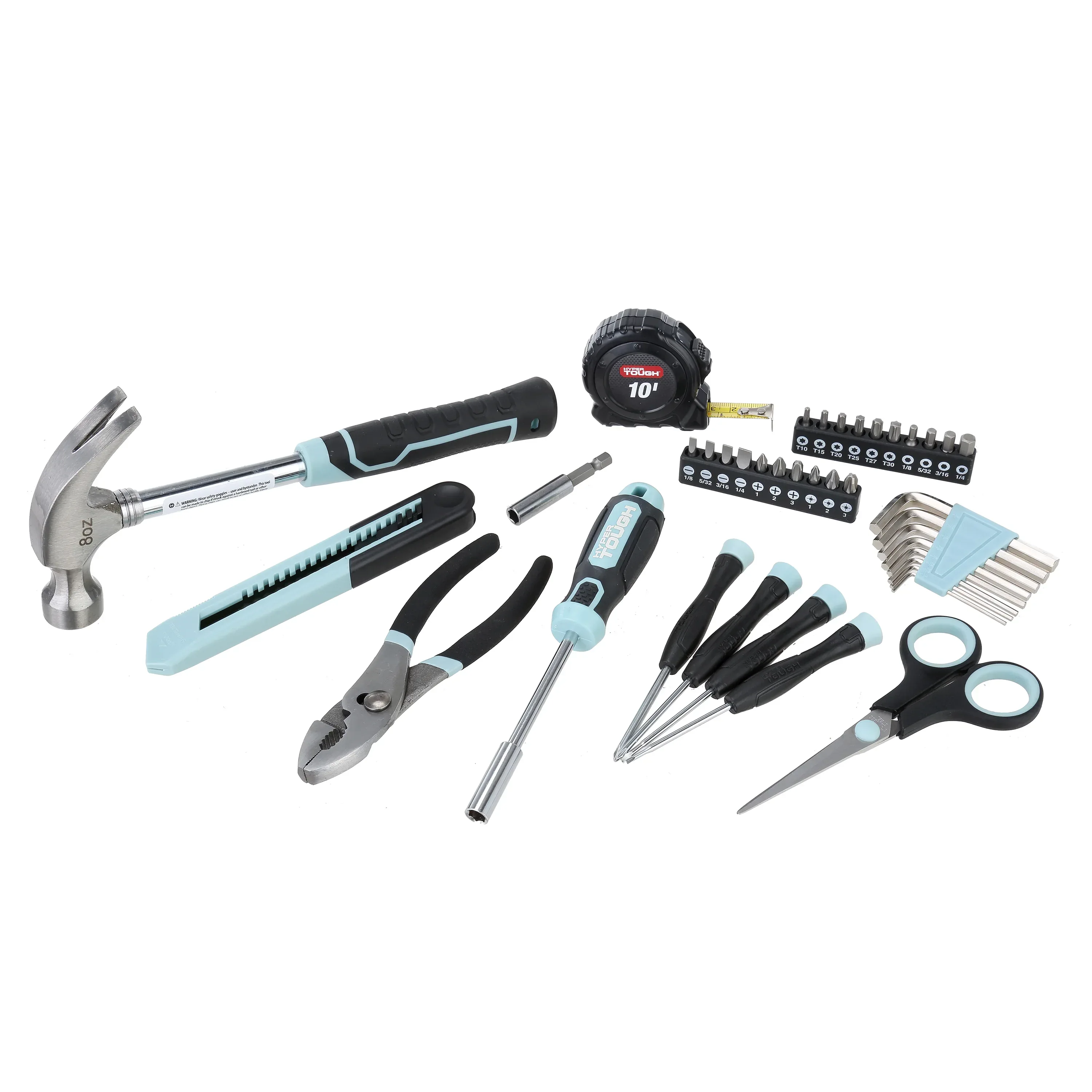 Hyper Tough 40-Piece Seafoam Household Tool Kit for Basic Repairs and DIY Projects - Image 6