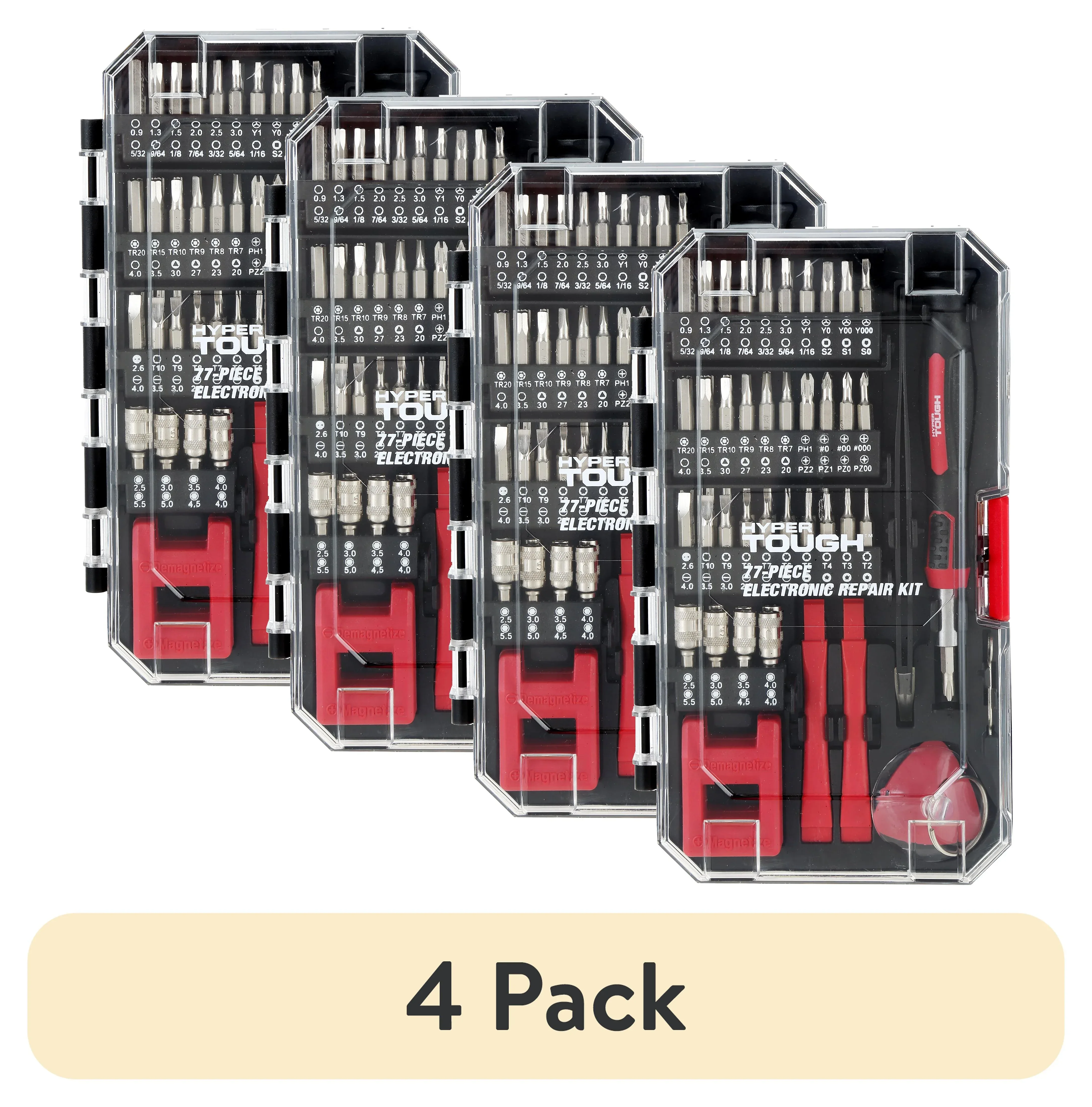 Hyper Tough 77 Piece Precision Tool Kit with Magnetic Screwdriver, Standard Size Bits, and Case, New Condition - Image 12