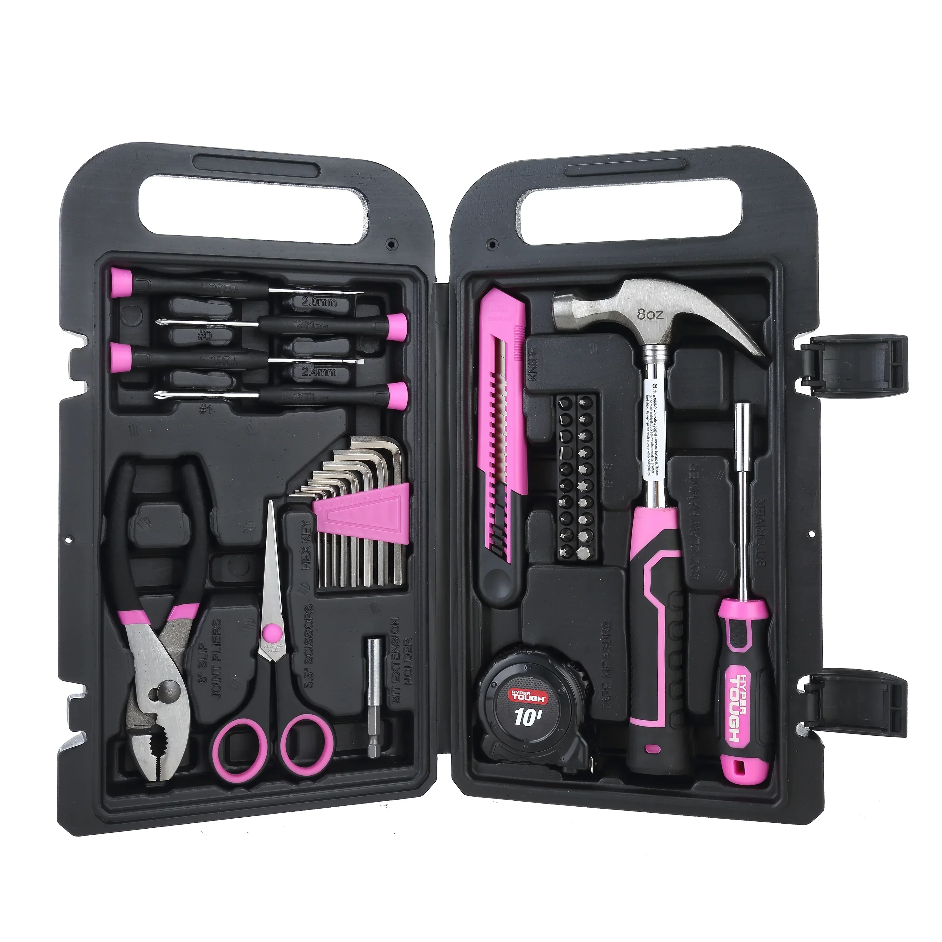 Hyper Tough Pink 40-Piece Household Tool Kit - Image 5