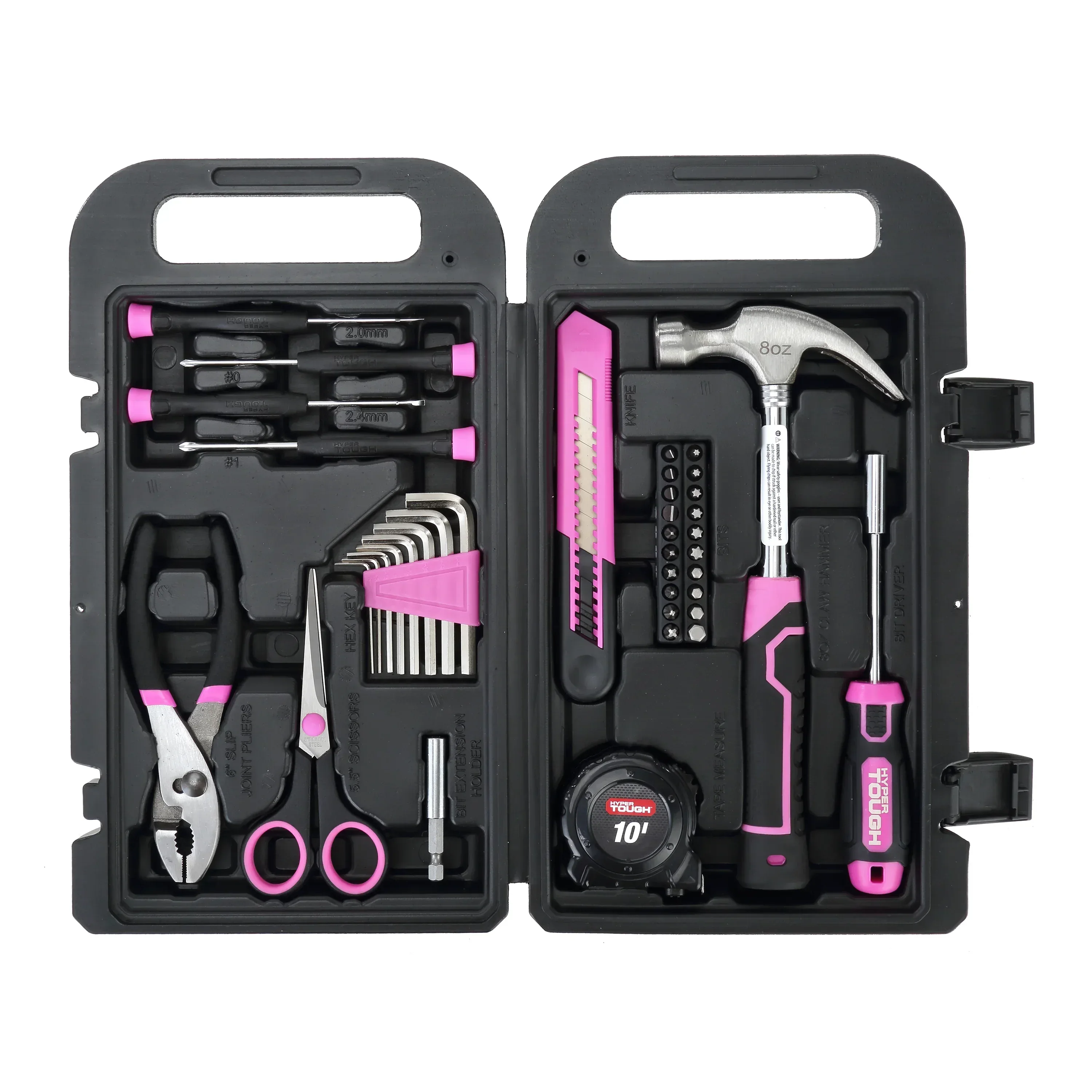 Hyper Tough Pink 40-Piece Household Tool Kit - Image 6