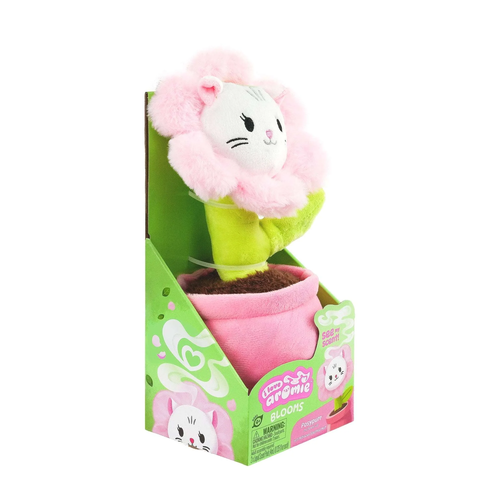 i love aromie™ Posypurr - Hibiscus Scented Flower Plush with Visible Magic Mist. Refillable Fragrance Toy for Kids 4+ - Image 4