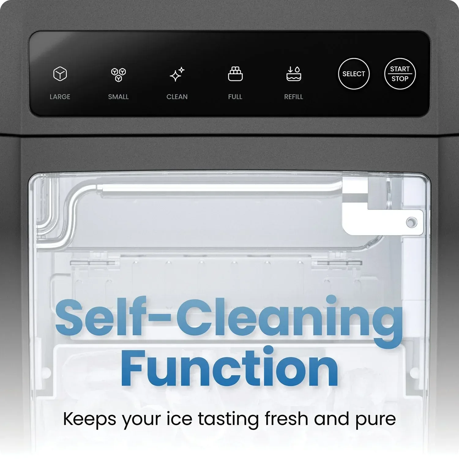 Iceman by Chefman 1 lb Dual-Size Compact Ice Machine, Ice Basket and Scoop - Image 5