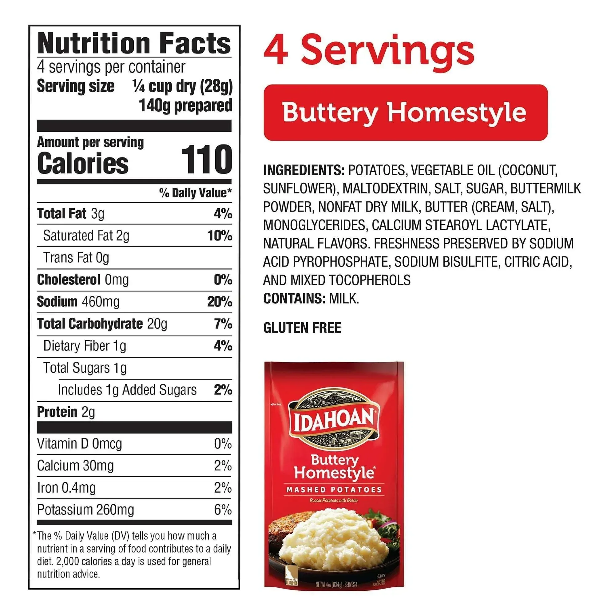 Idahoan Buttery Homestyle Mashed Potatoes , 4 oz - Image 5