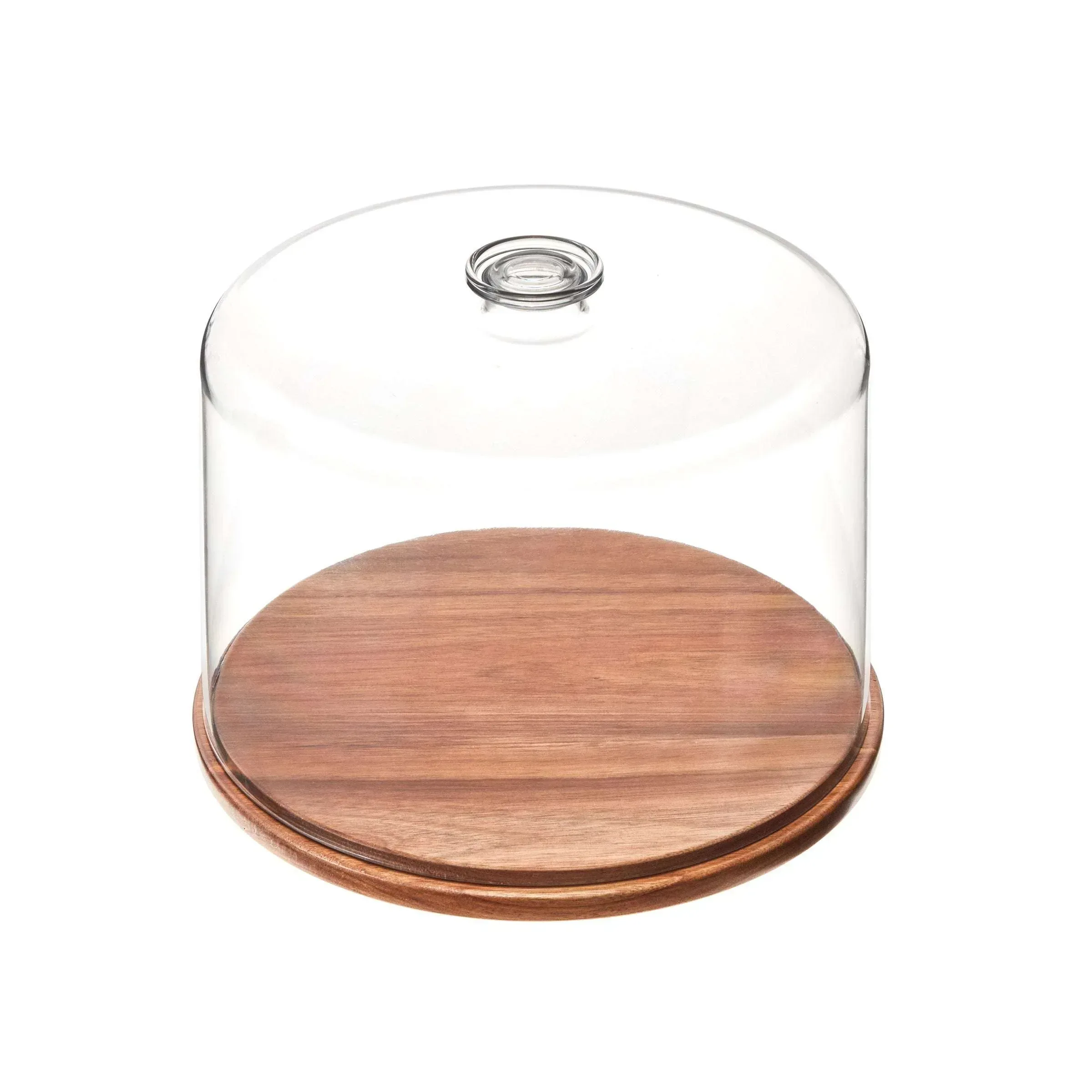 iDESIGN Wood Cake Plate with Dome Lid - Image 6