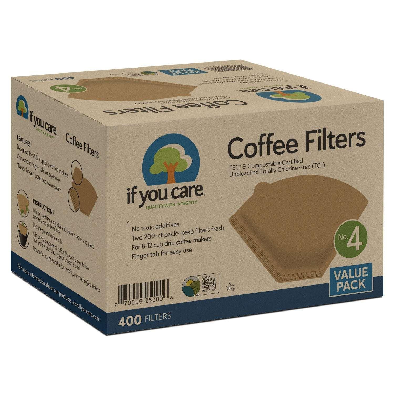 If You Care #4 Unbleached Coffee Filter, 400 ct. - Image 2