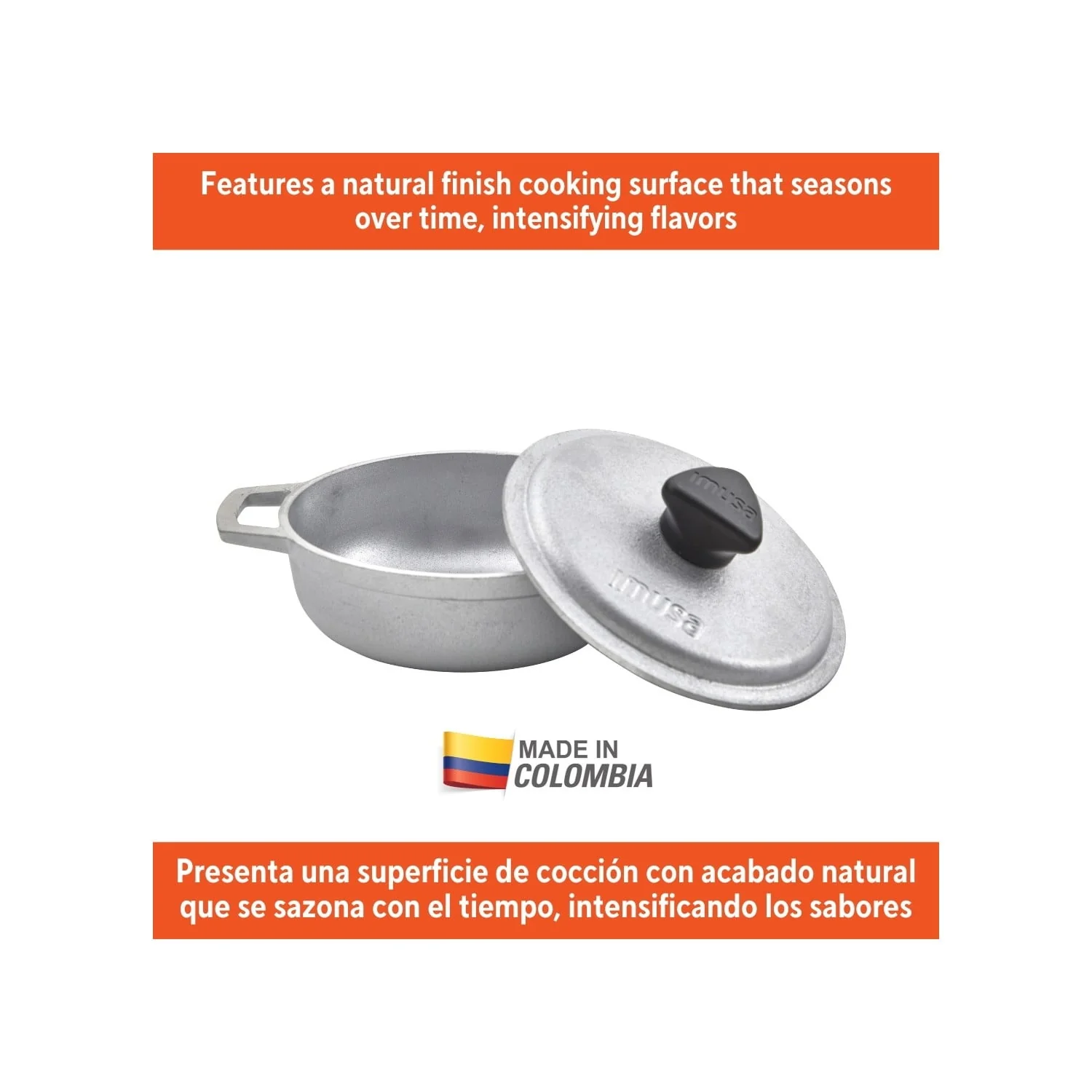 IMUSA 0.5qt Cast Aluminum Caldero - 14cm - Image 3