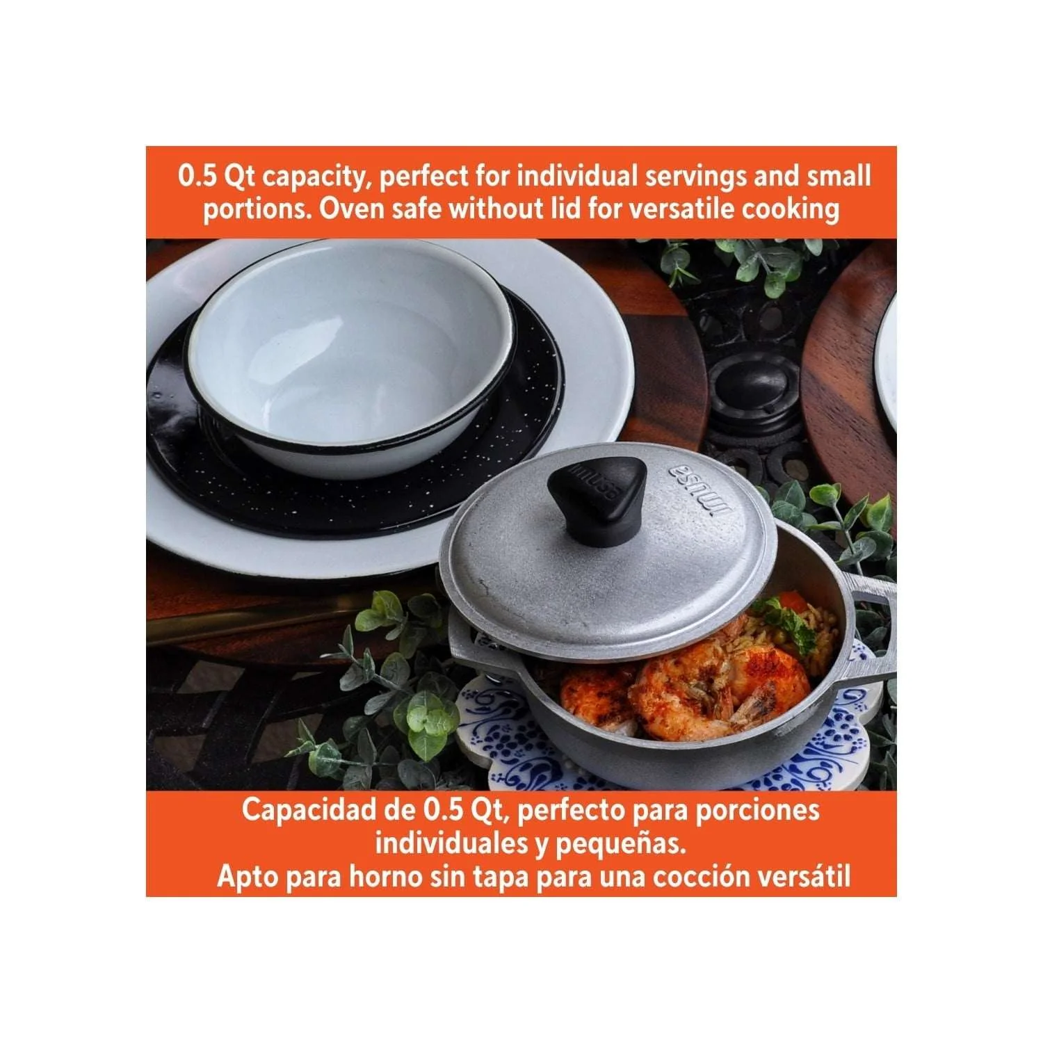 IMUSA 0.5qt Cast Aluminum Caldero - 14cm - Image 4