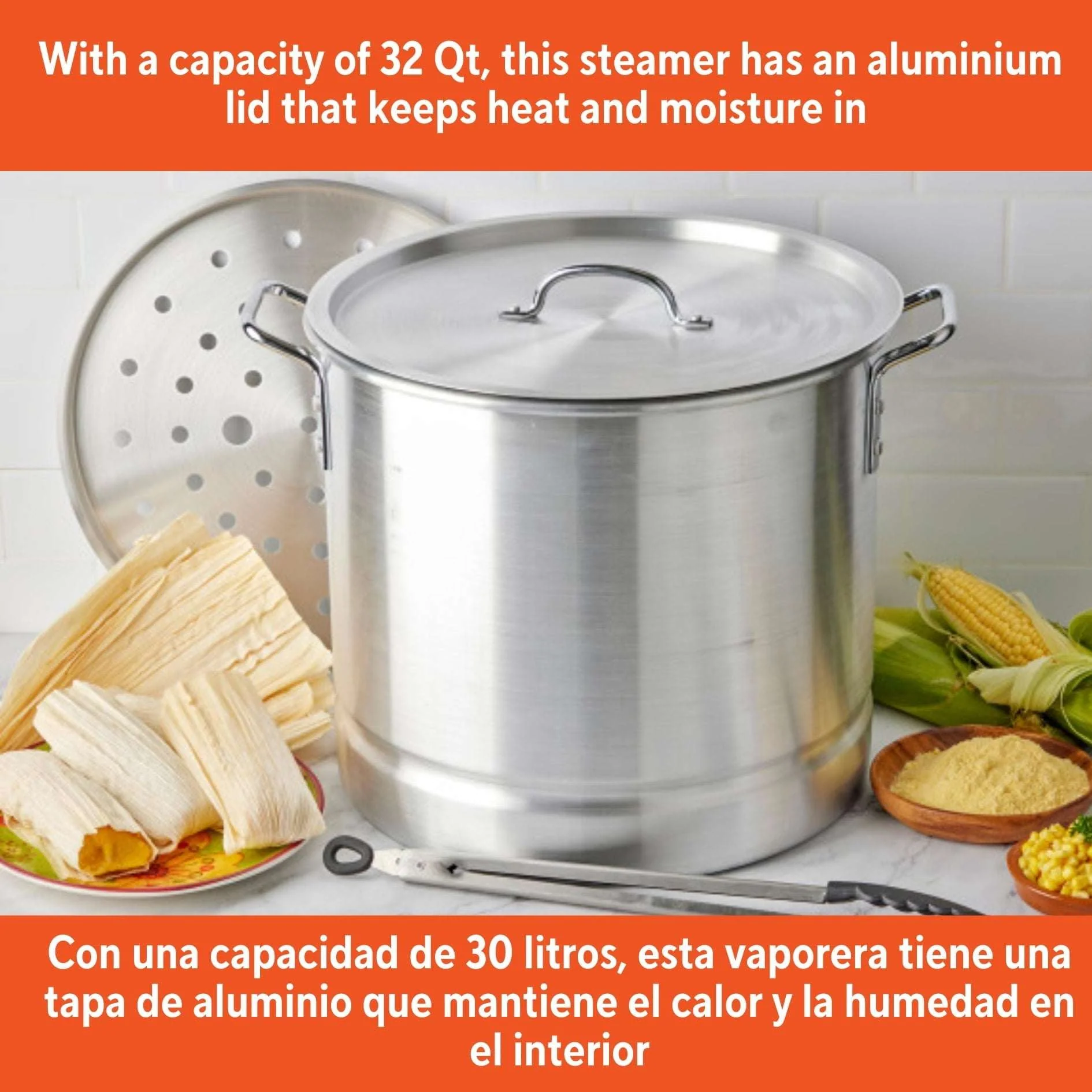 IMUSA 32qt Aluminum Steamer - Image 5