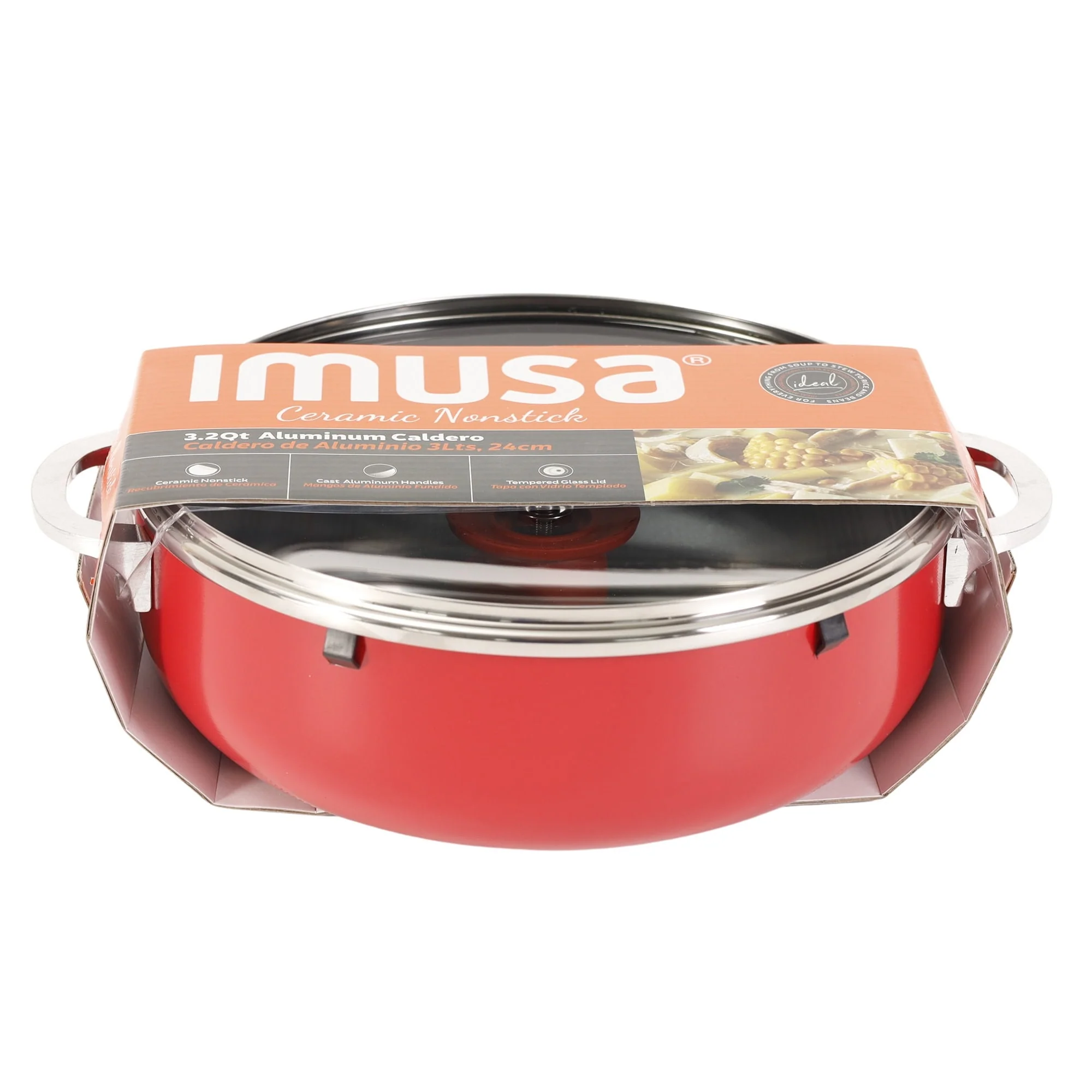 IMUSA Ceramic 3.2 Quart Red Caldero - Image 5