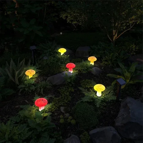 Infinity X1 Glass Solar Mushroom Landscape Lights, 2-pack - Image 7