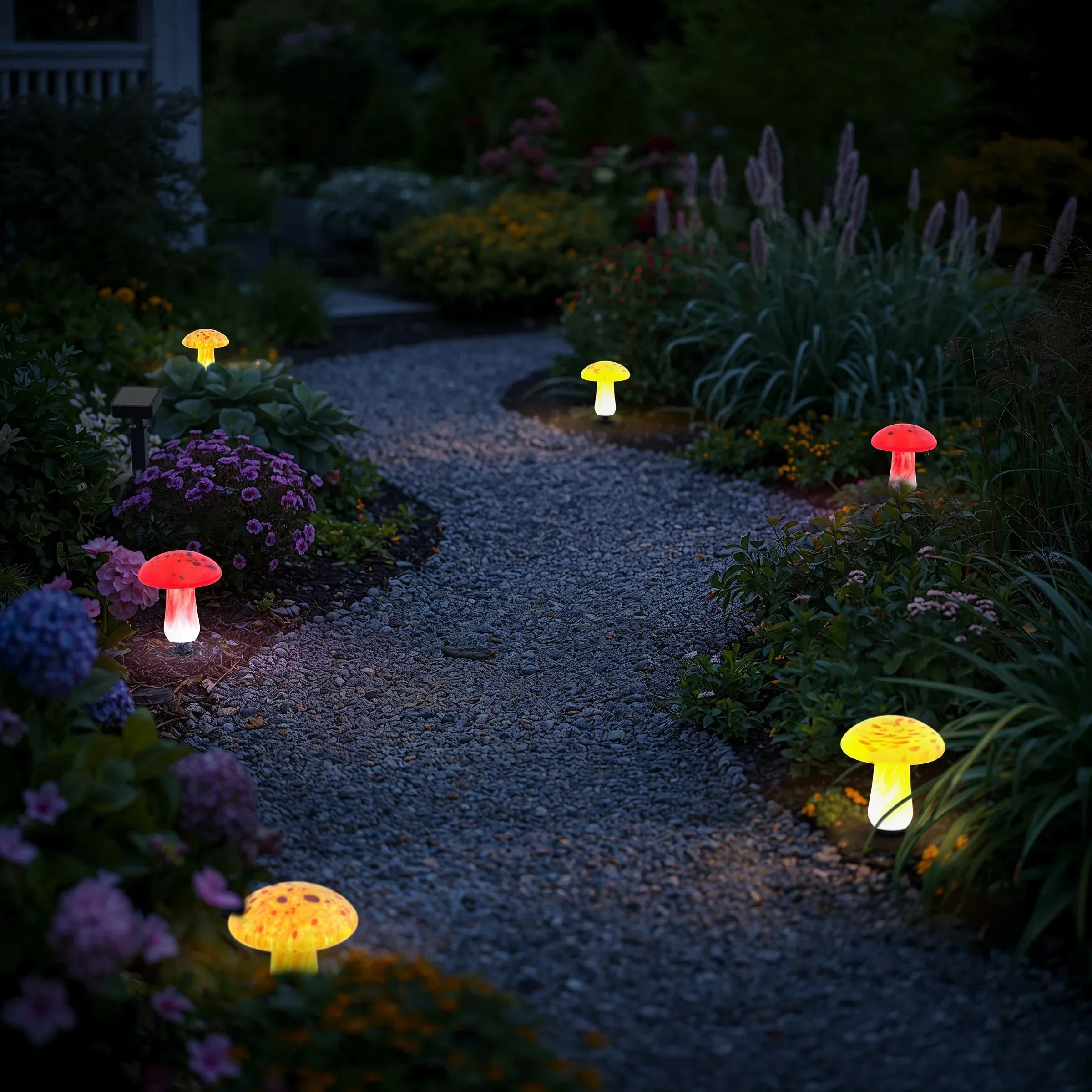 Infinity X1 Glass Solar Mushroom Landscape Lights, 2-pack - Image 8