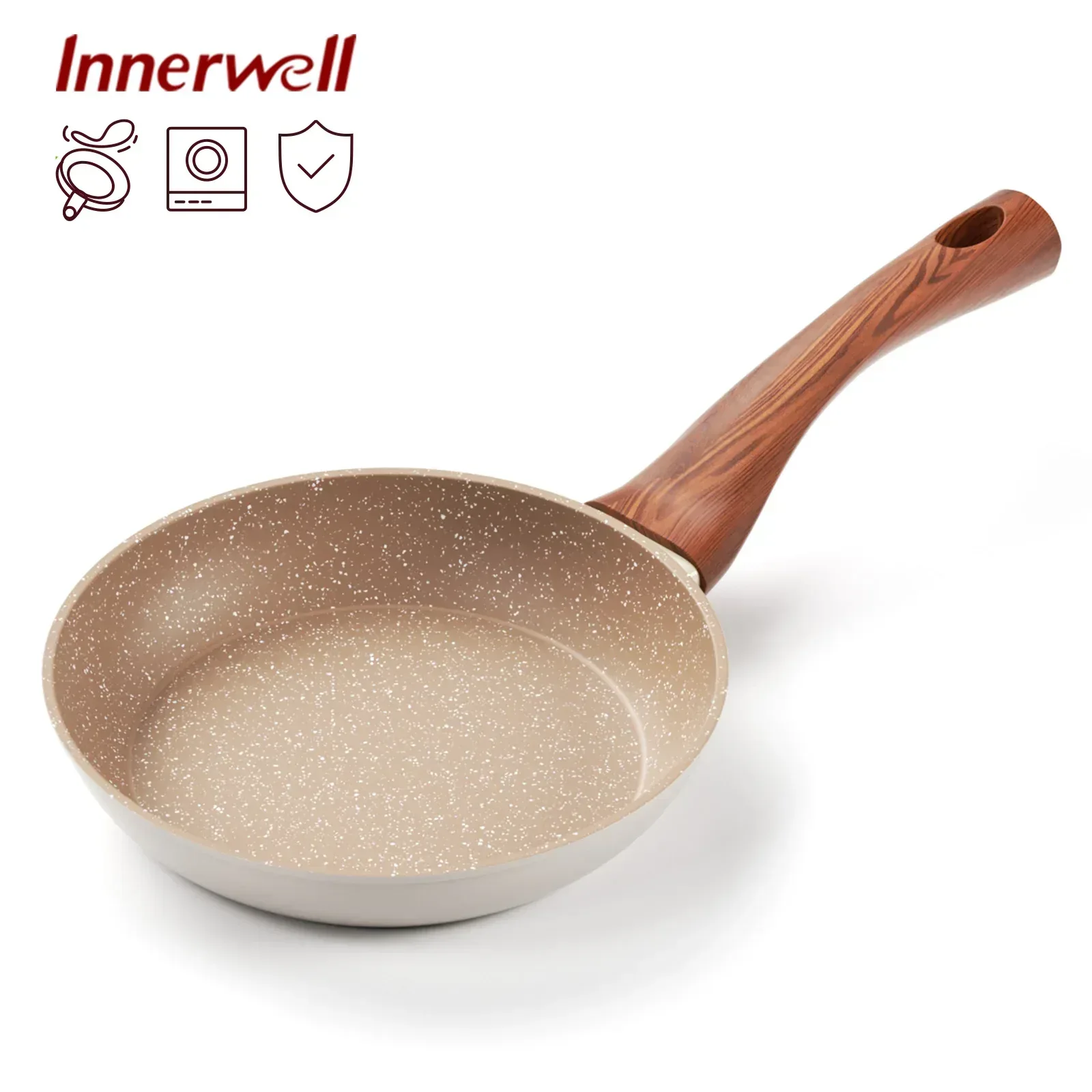 Innerwell 8-Inch Nonstick Granitic Frying Pan with Ergonomic Bakelite Handle - Image 10