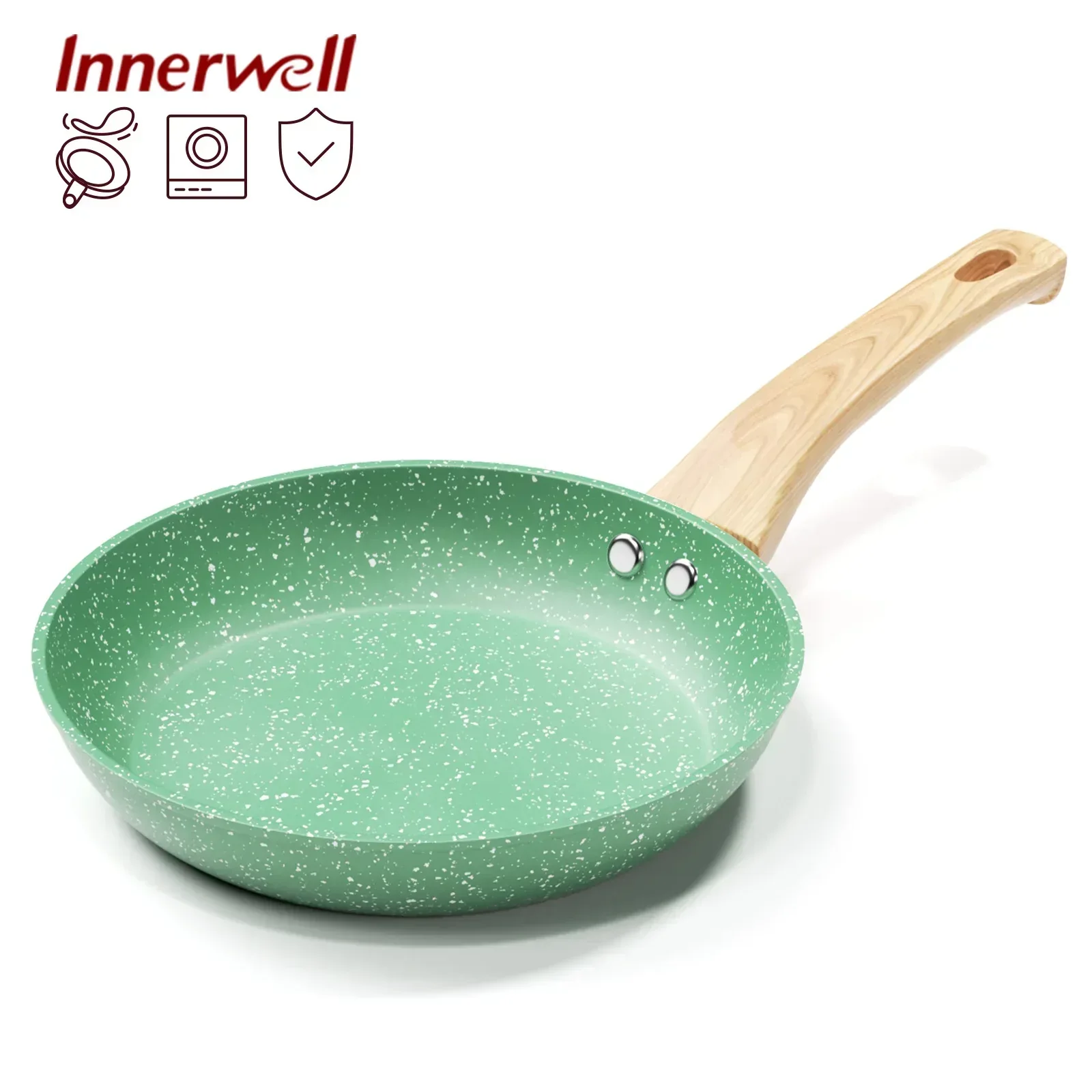 Innerwell 8-Inch Nonstick Granitic Frying Pan with Ergonomic Bakelite Handle - Image 15