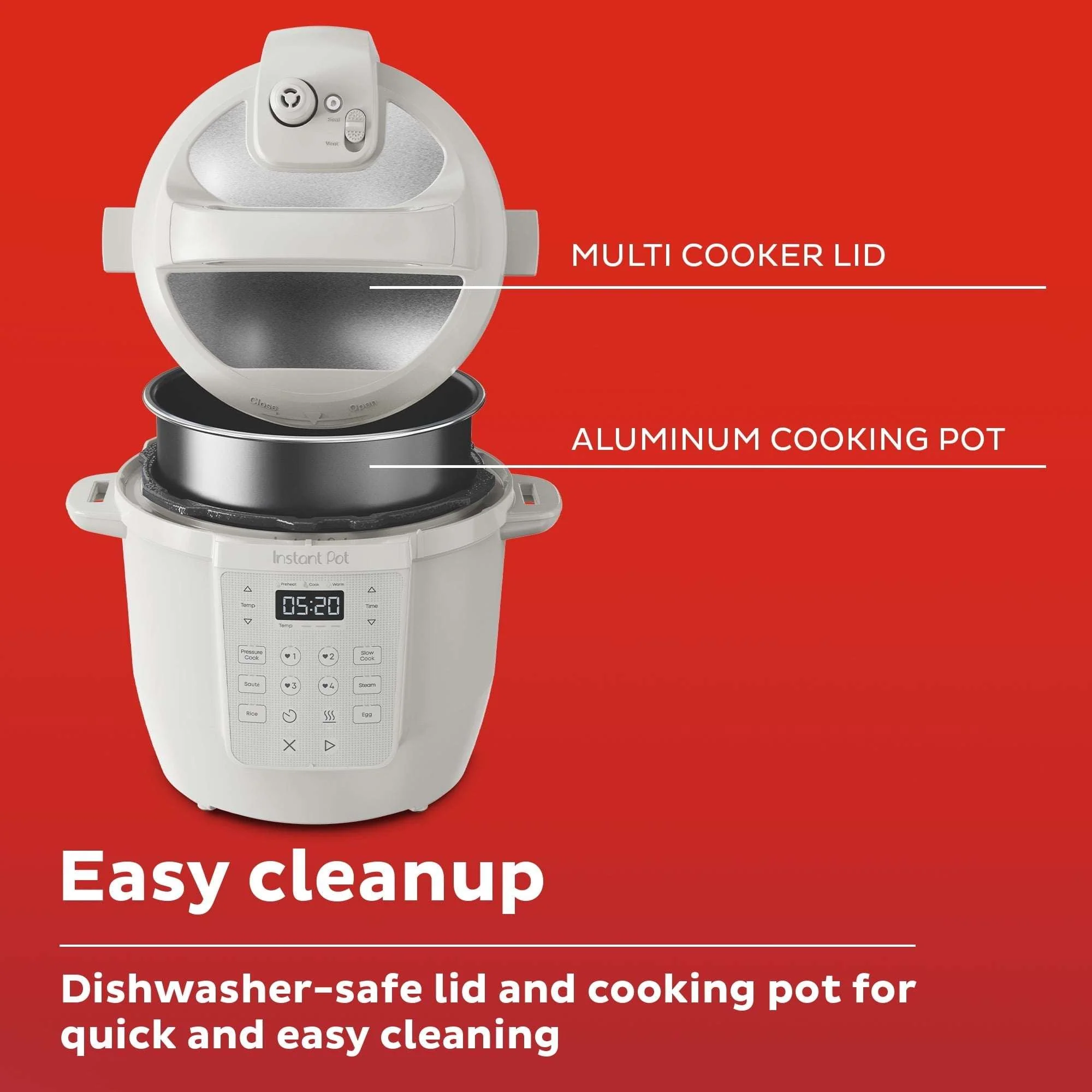 Instant Pot 6Qt RIO Chef Series 7-in-1 Multi-Cooker, Pressure Cooker, Slow Cook, & More, Sea Salt - Image 5