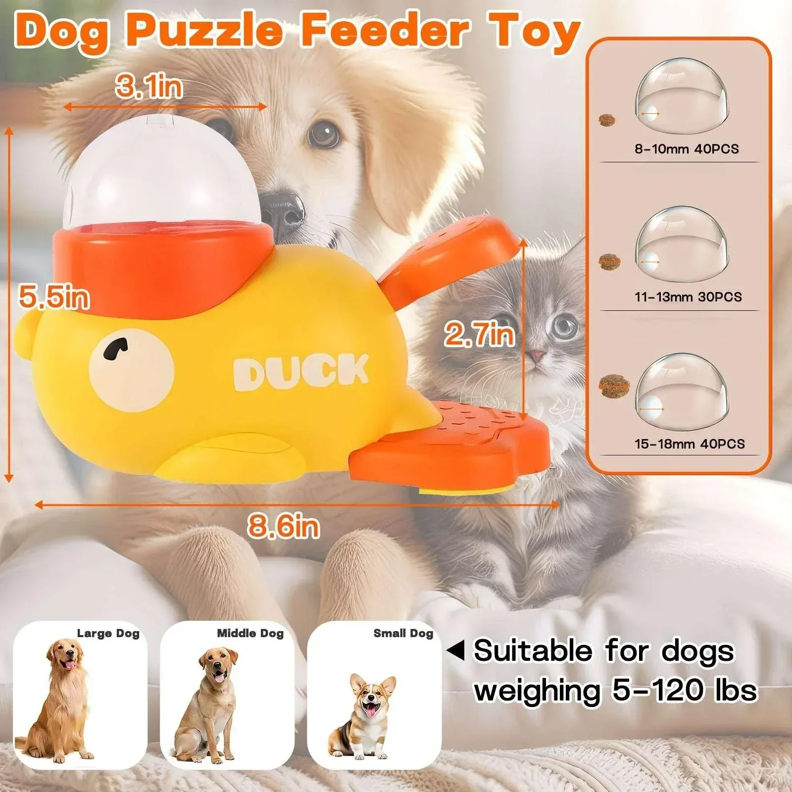 Interactive Dog Toys，Dog Interactive Treat Dispenser Toy，Promotes IQ Training and Entertainment Reduces Bloating Anti-Gulping - Image 5