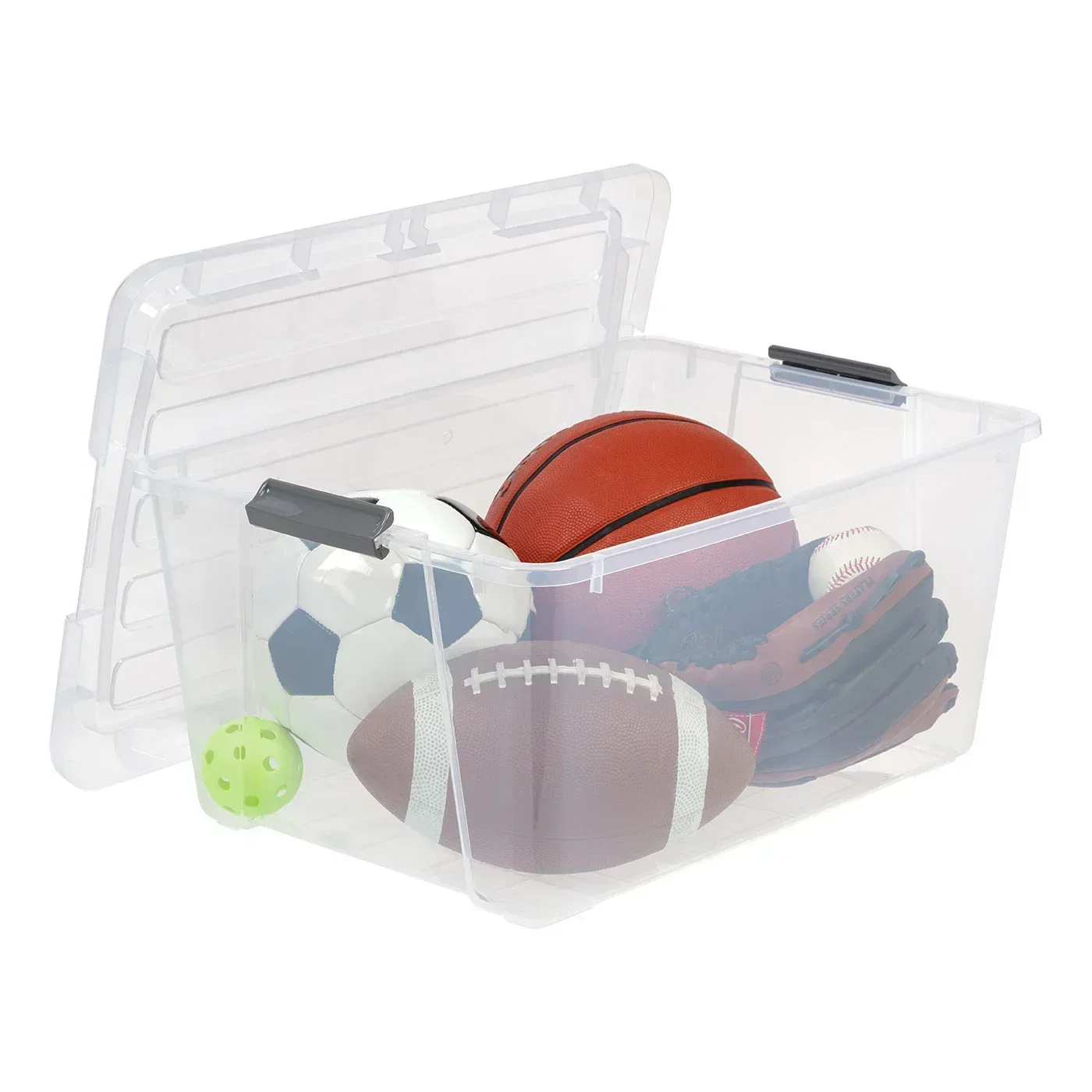 IRIS 45QT Clear Storage Bin with Buckles, 6-pack - Image 5